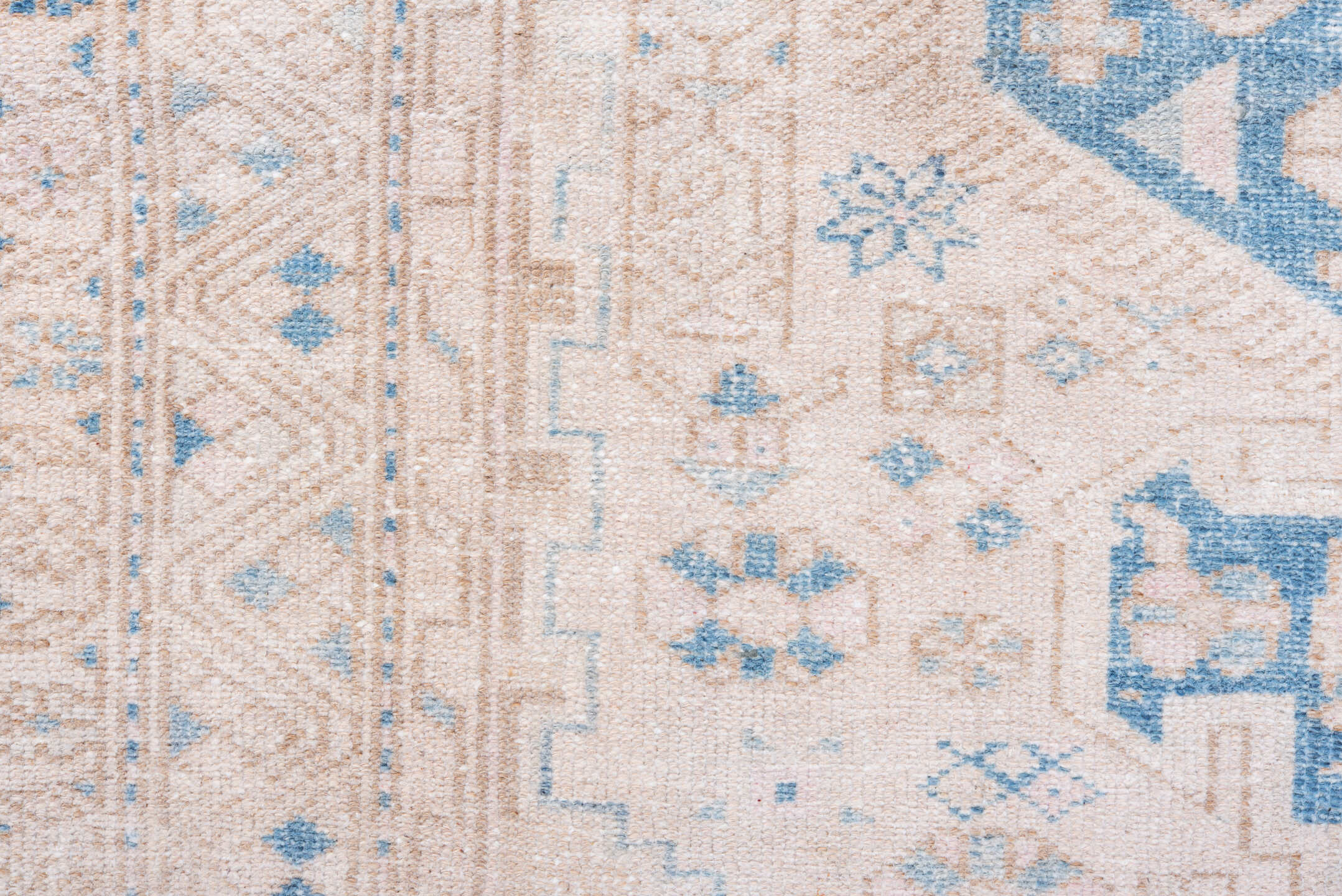 4' x 6' one-of-a-kind handmade vintage Hamadan small size rug. Color palette: ivory, sky blue, blush, beige, taupe