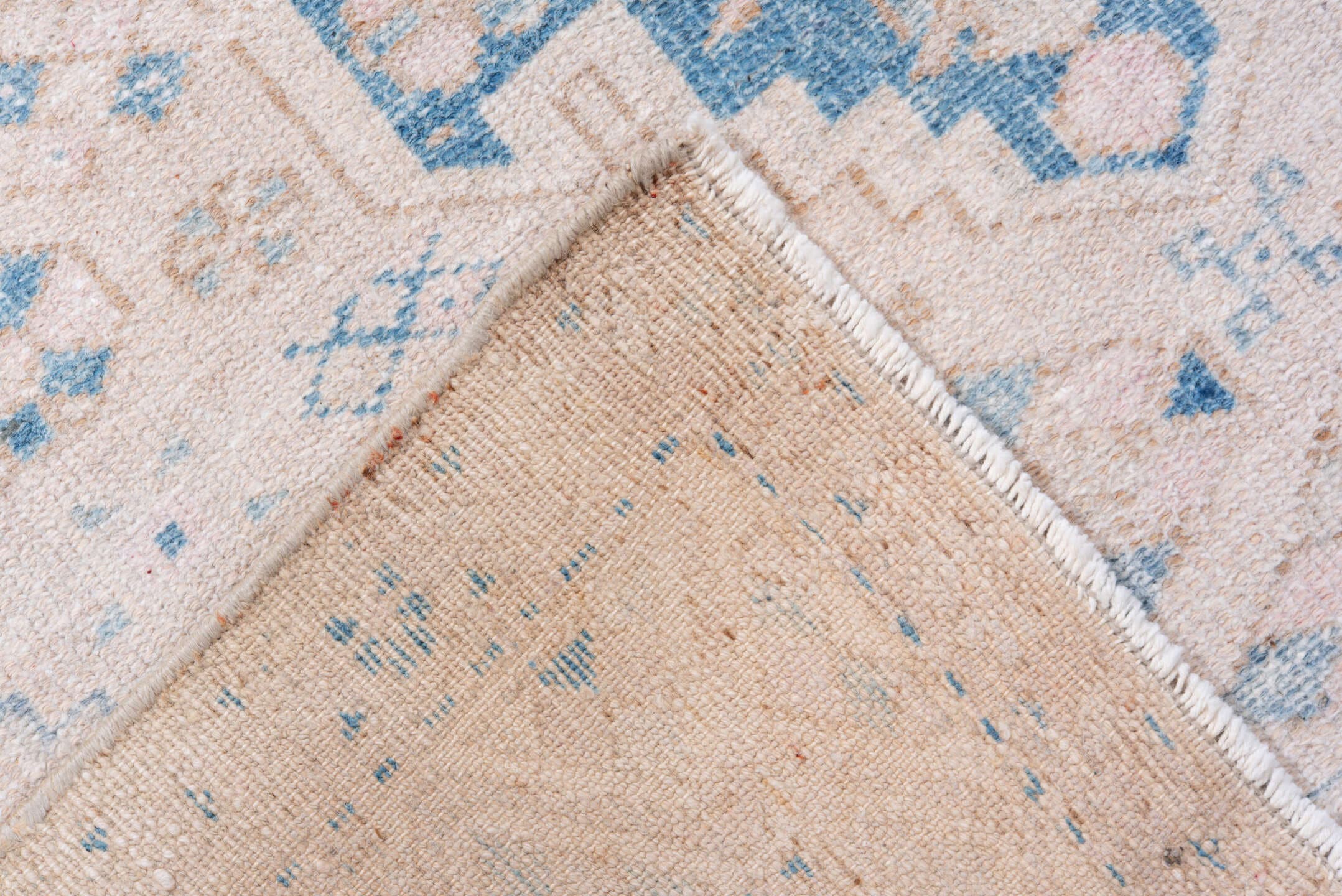 4' x 6' one-of-a-kind handmade vintage Hamadan small size rug. Color palette: ivory, sky blue, blush, beige, taupe