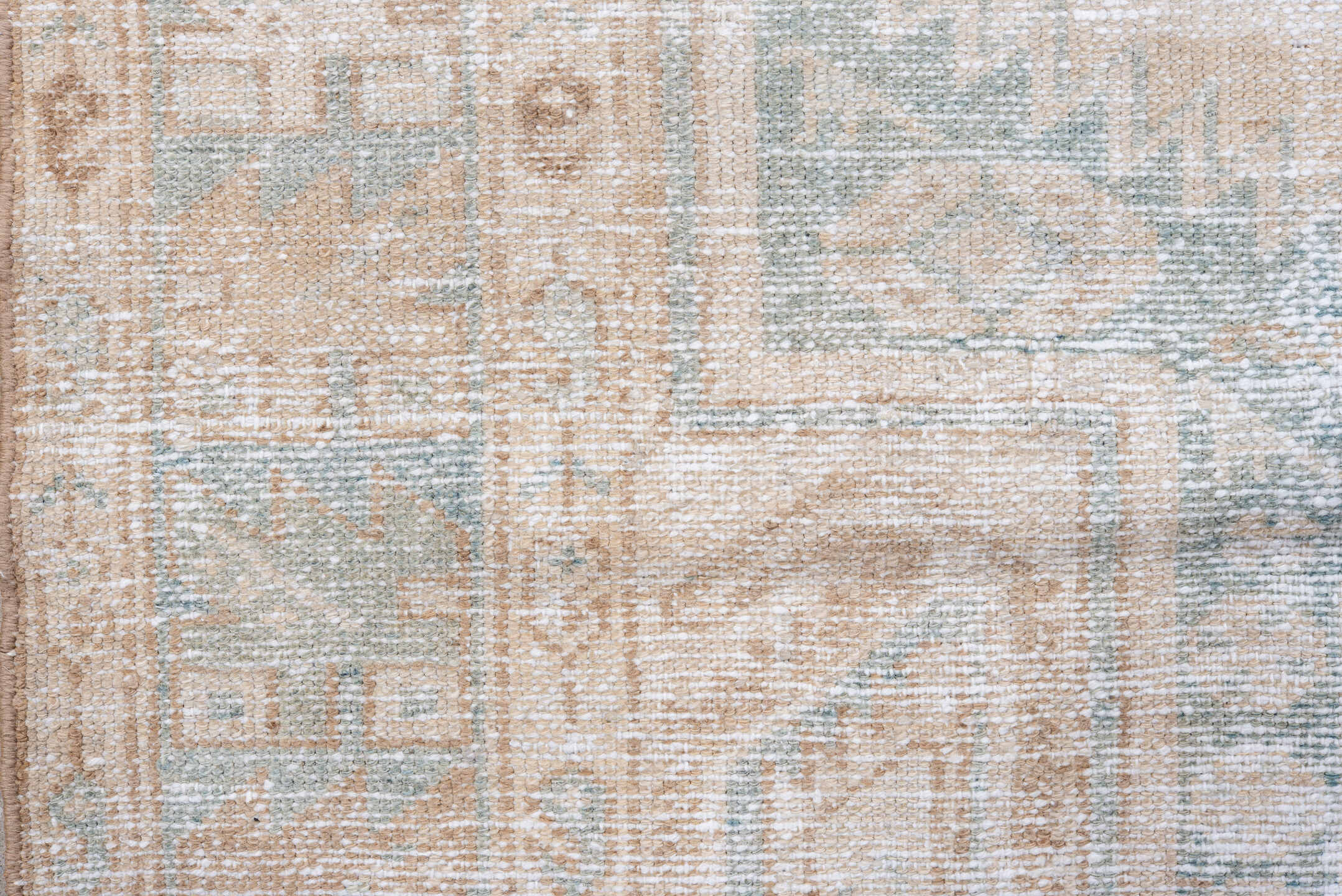 4' x 6' one-of-a-kind handmade vintage Hamadan small size rug. Color palette: ivory, sand, sky blue, beige, taupe