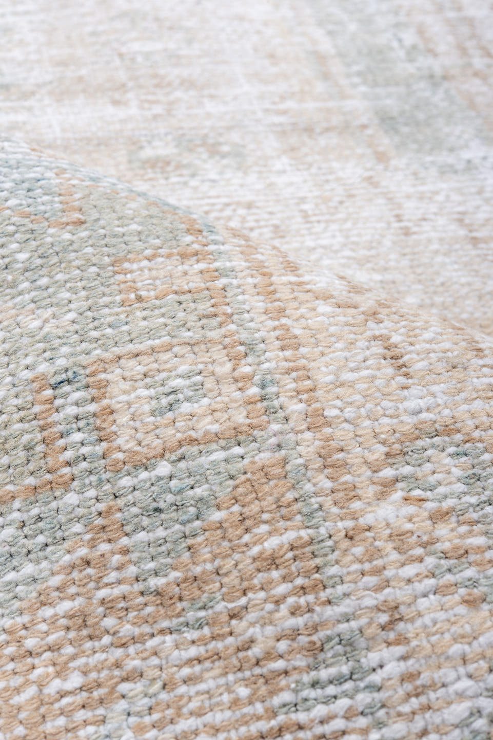 4' x 6' one-of-a-kind handmade vintage Hamadan small size rug. Color palette: ivory, sand, sky blue, beige, taupe