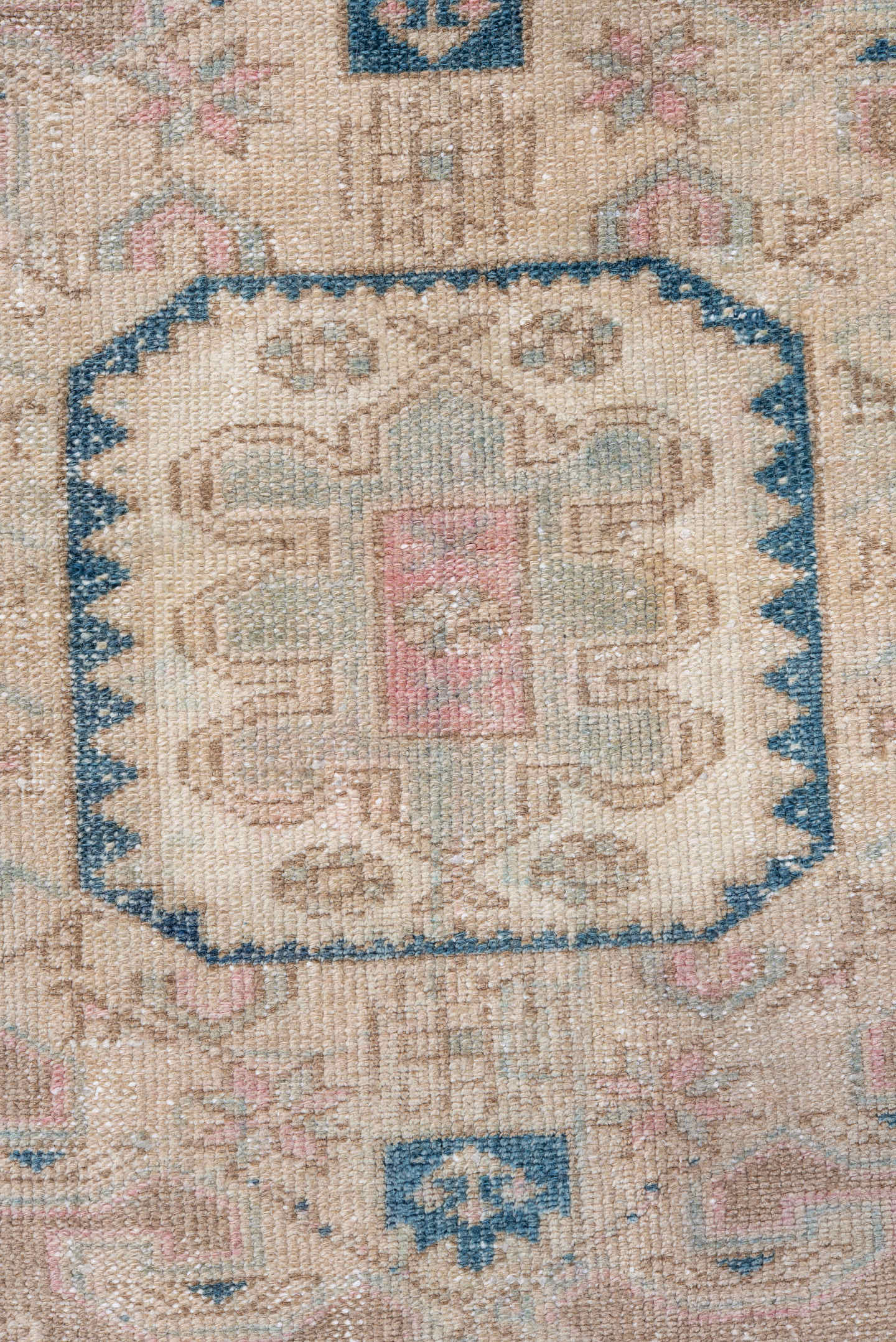 4' x 6' one-of-a-kind handmade antique Hamadan small size rug. Color palette: ivory, beige, navy, blush, taupe, powder_blue