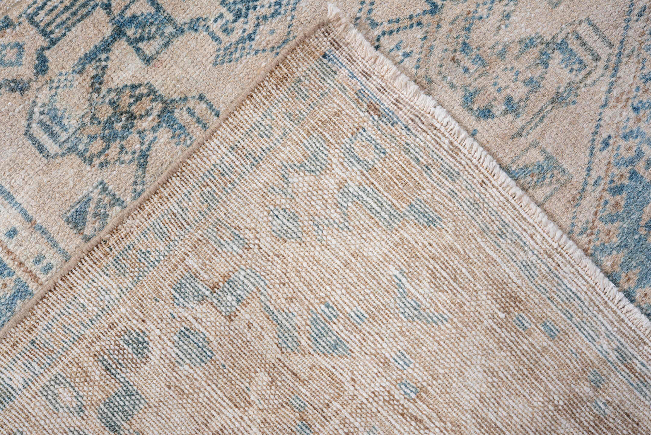4' x 6' one-of-a-kind handmade vintage Hamadan small size rug. Color palette: ivory, sky blue, beige, taupe, camel