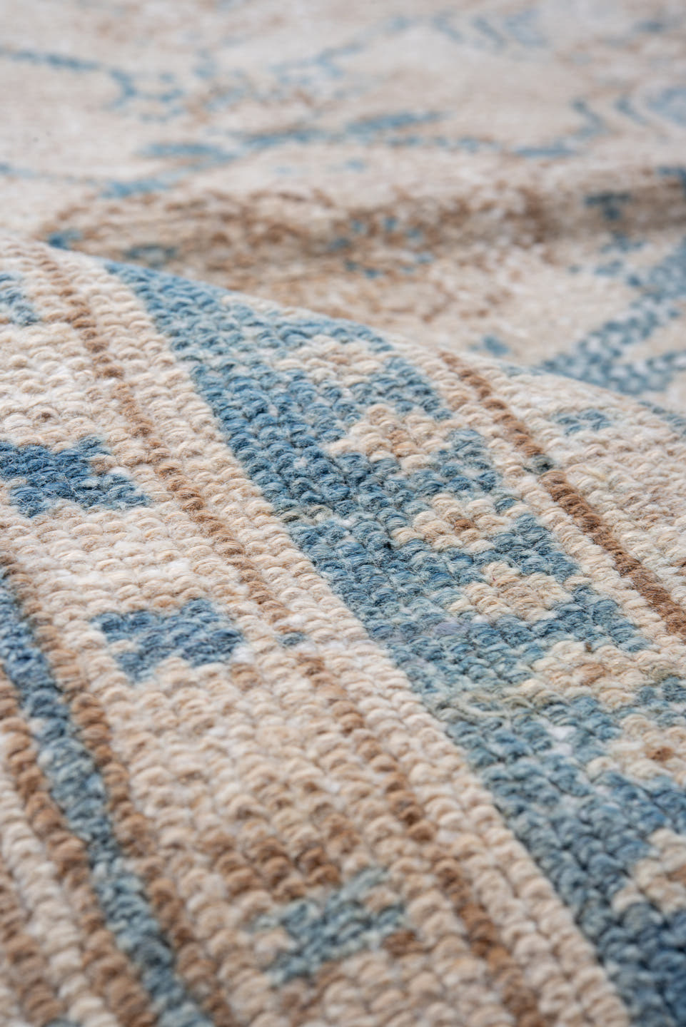 4' x 6' one-of-a-kind handmade vintage Hamadan small size rug. Color palette: ivory, sky blue, beige, taupe, camel