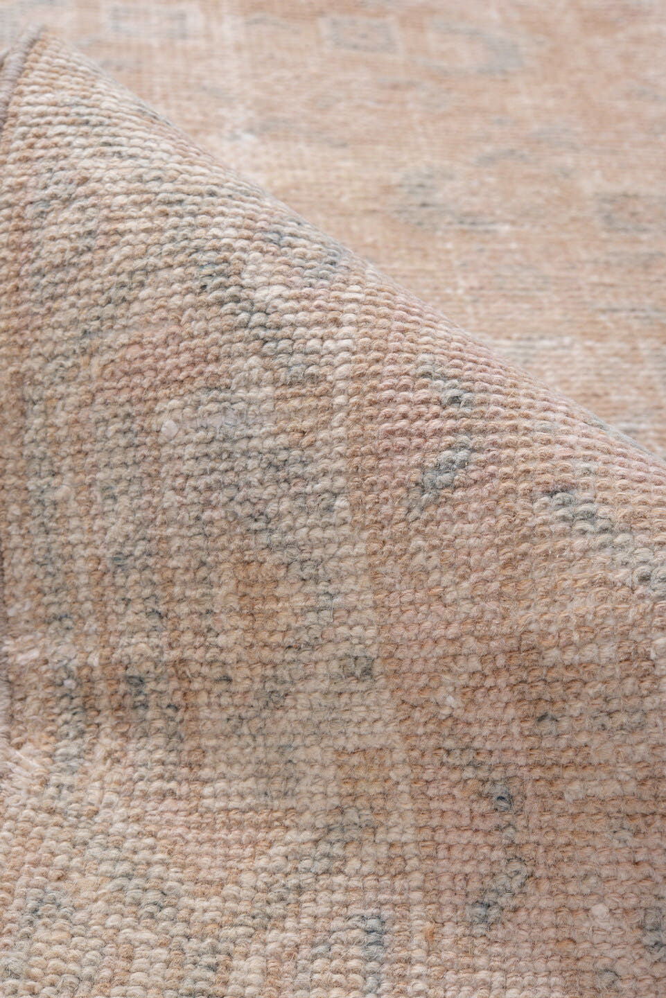 2' x 9' one-of-a-kind handmade antique Malayer runner rug. Color palette: blush, ivory, pale blue, cream, taupe, pink