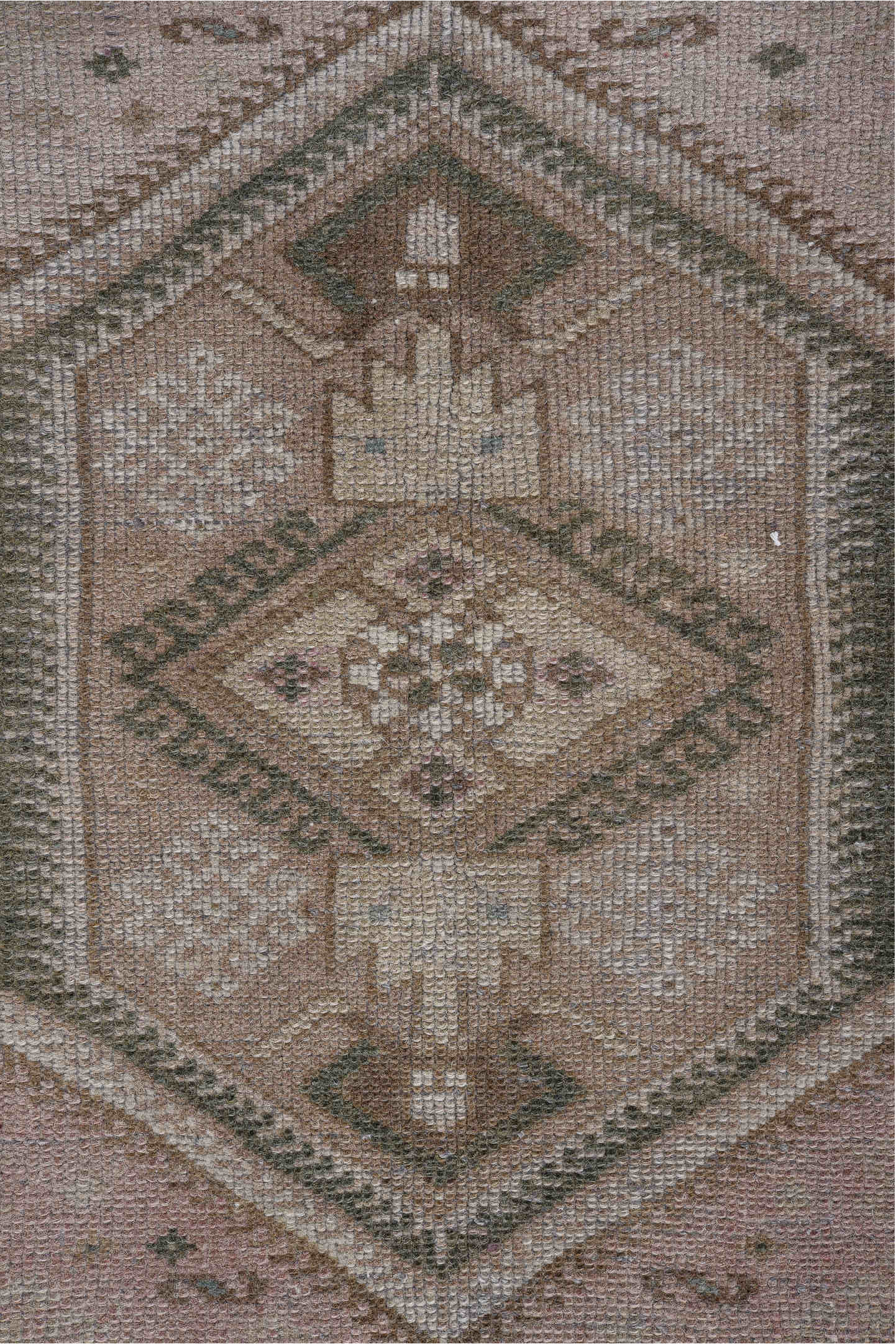 4' x 6' one-of-a-kind handmade antique Hamadan small size rug. Color palette: taupe, blush, brown, ivory, charcoal, sage