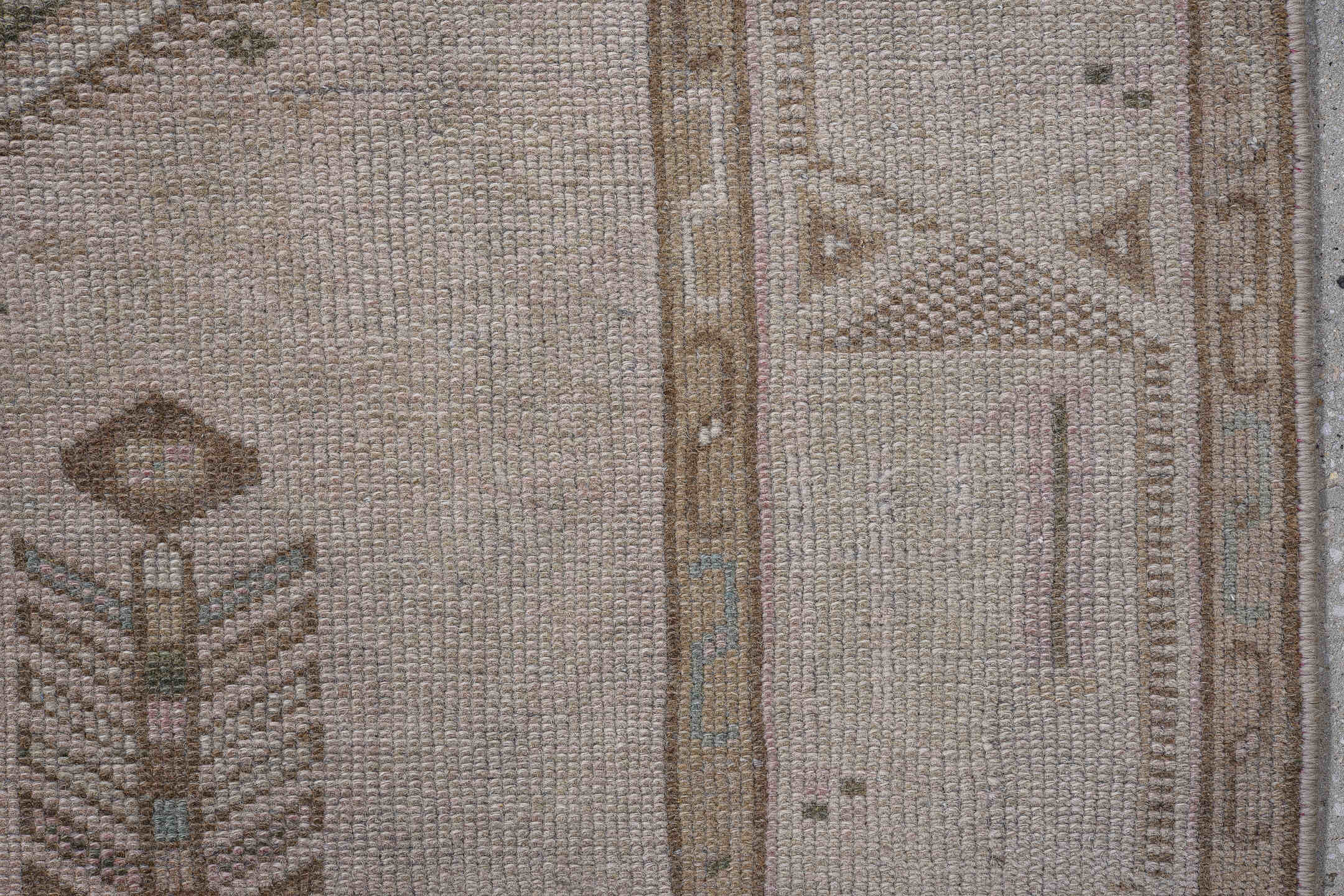 4' x 6' one-of-a-kind handmade antique Hamadan small size rug. Color palette: taupe, blush, brown, ivory, charcoal, sage