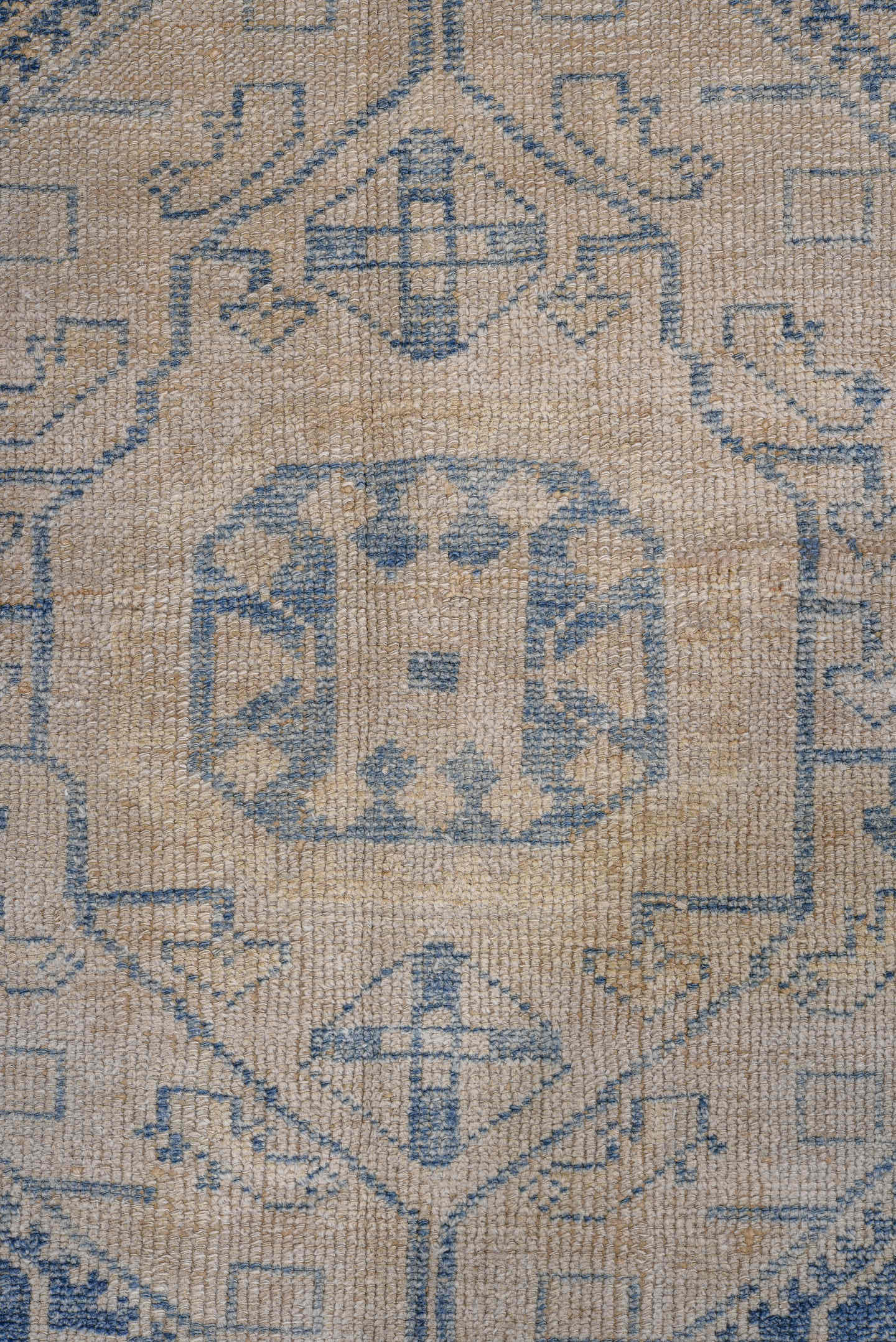 4' x 7' one-of-a-kind handmade antique Hamadan rug. Color palette: ivory, denim, slate, taupe, blue, gray, beige