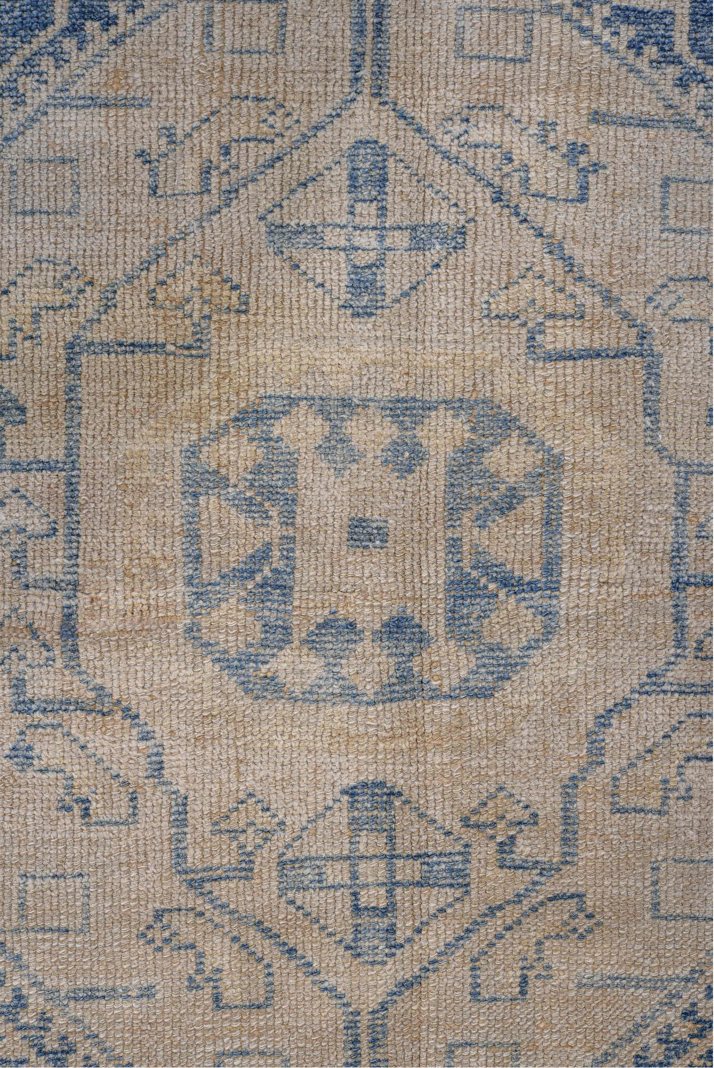 4' x 7' one-of-a-kind handmade antique Hamadan rug. Color palette: ivory, denim, slate, taupe, blue, gray, beige