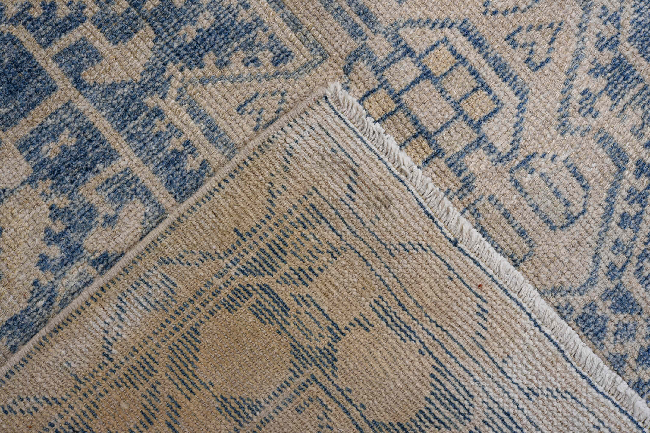 4' x 7' one-of-a-kind handmade antique Hamadan rug. Color palette: ivory, denim, slate, taupe, blue, gray, beige