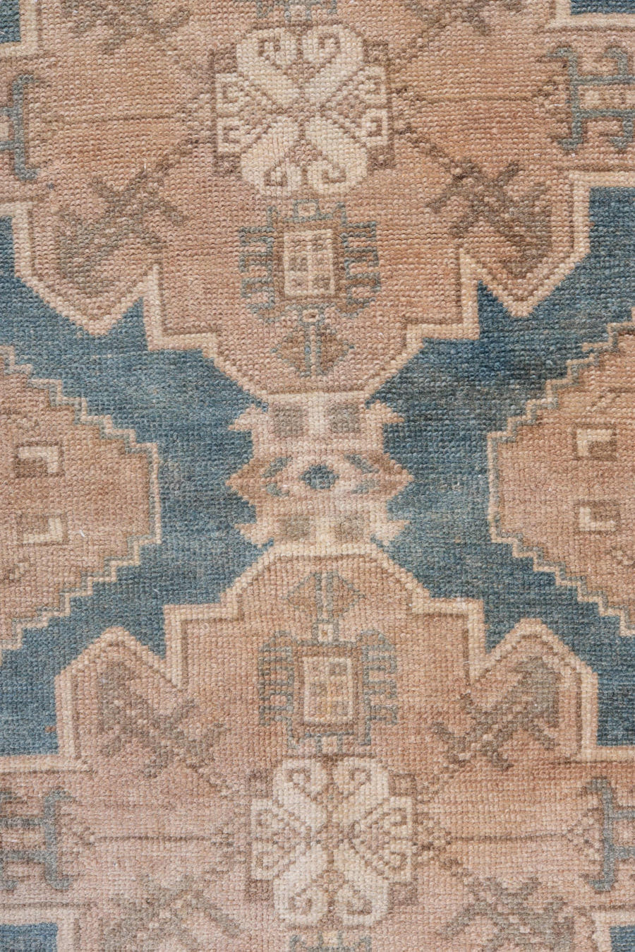 4' x 6' one-of-a-kind handmade antique Malayer small size rug. Color palette: blue, ivory, taupe, beige, brown, blush, gray