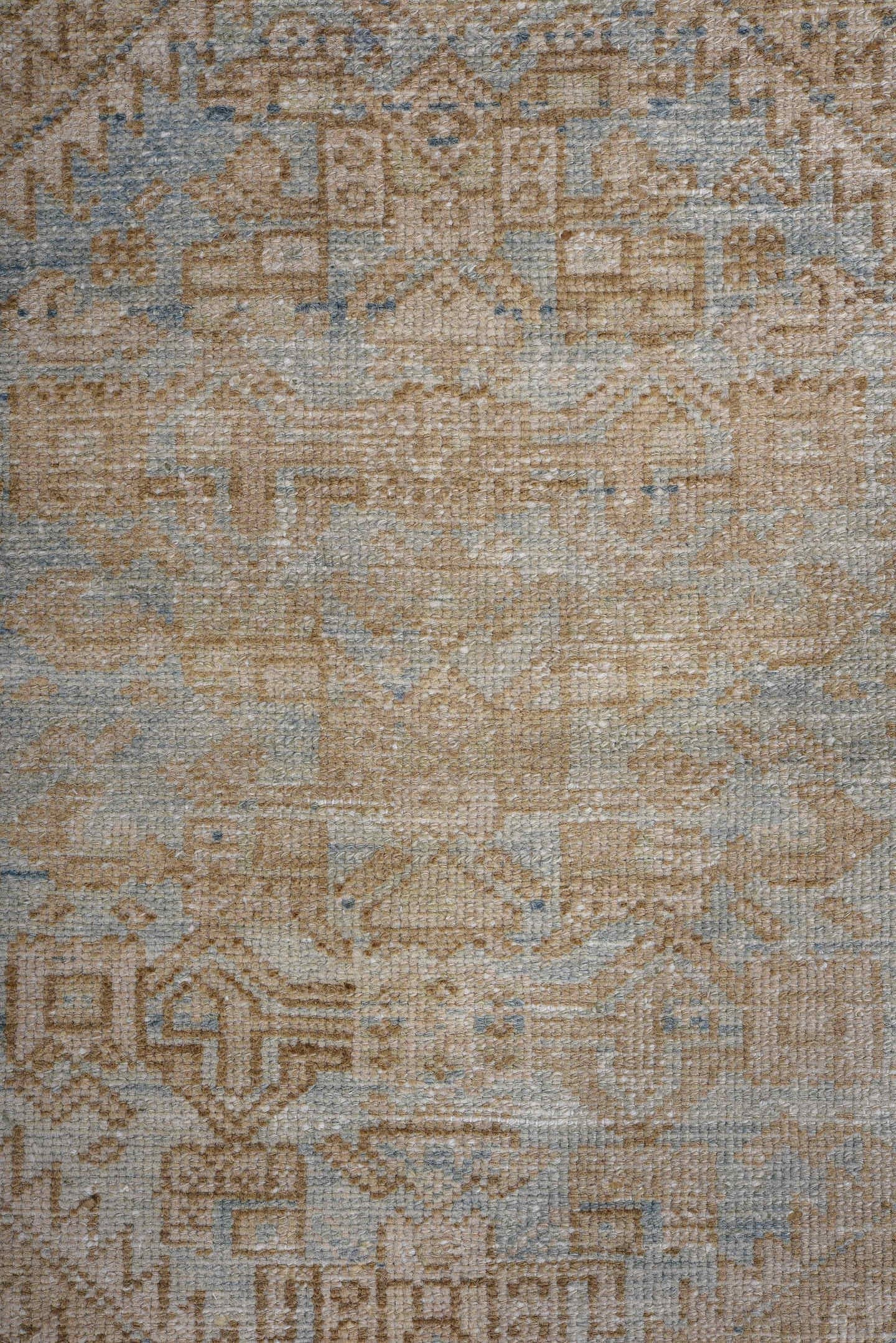 4' x 6' one-of-a-kind handmade antique Malayer small size rug. Color palette: ivory, camel, sky blue, navy, taupe, beige
