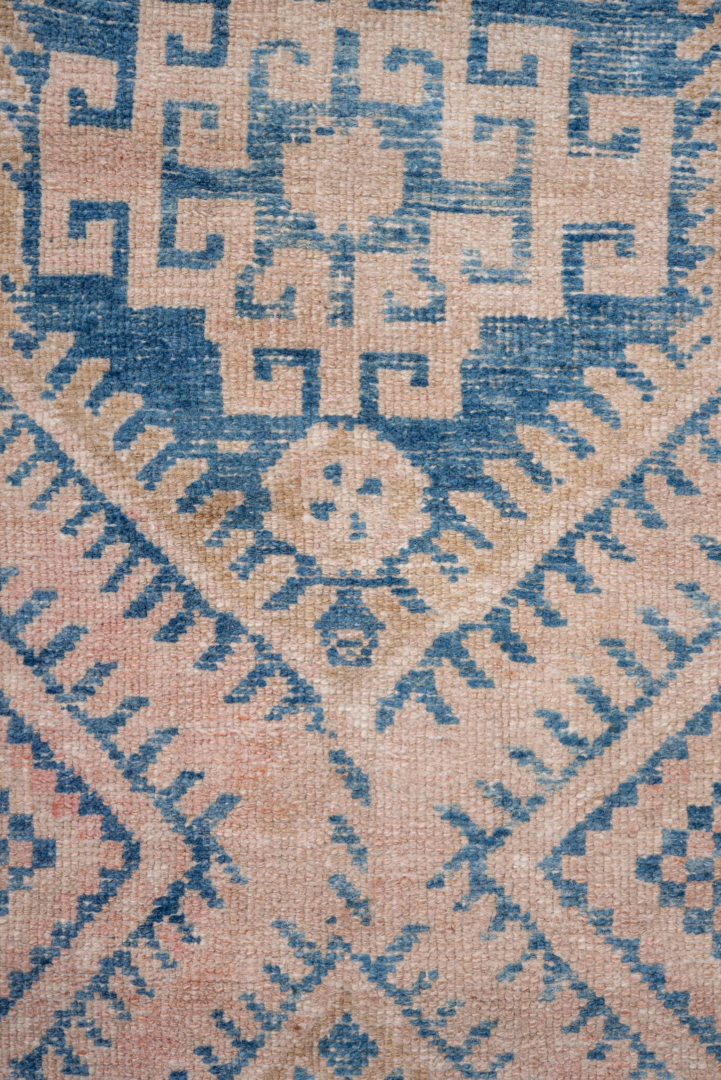 2' x 9' one-of-a-kind handmade vintage Hamadan runner rug. Color palette: ivory, sky blue, beige, camel, light blue