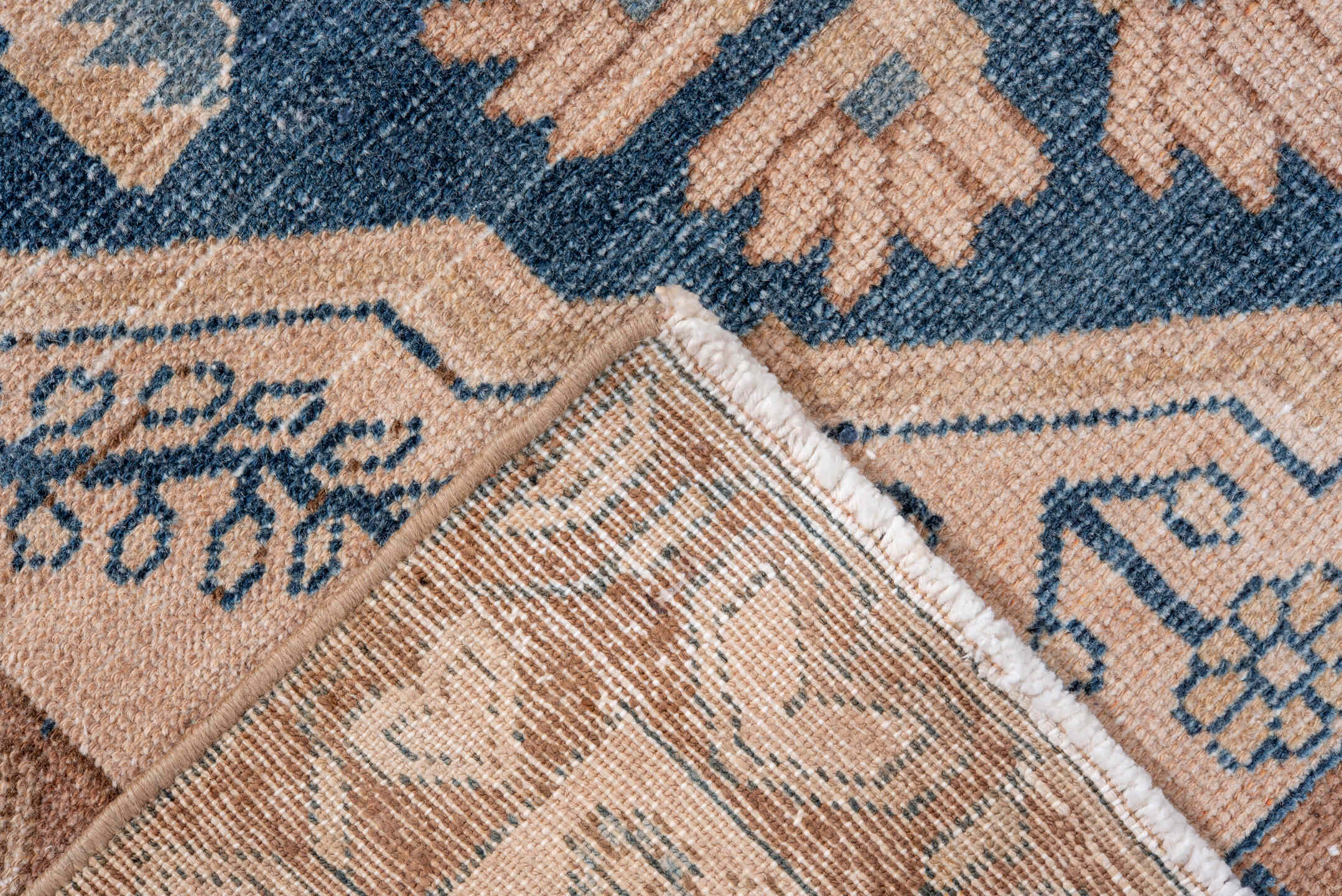 4' x 6' one-of-a-kind handmade antique Hamadan small size rug. Color palette: ivory, blue, taupe, camel, beige, gray