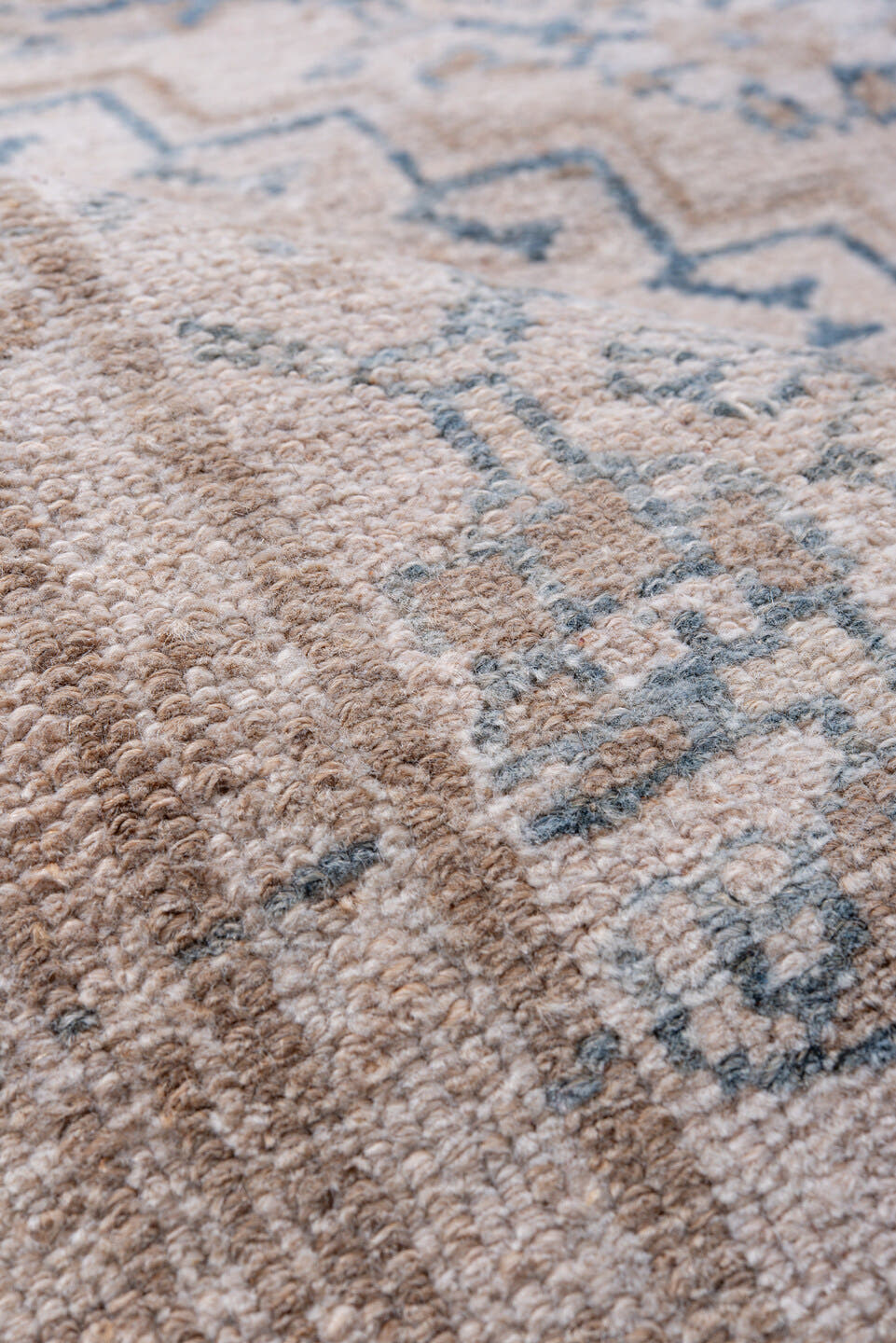 4' x 6' one-of-a-kind handmade vintage Malayer rug. Color palette: ivory, taupe, sky_blue, beige, camel, gray, light blue