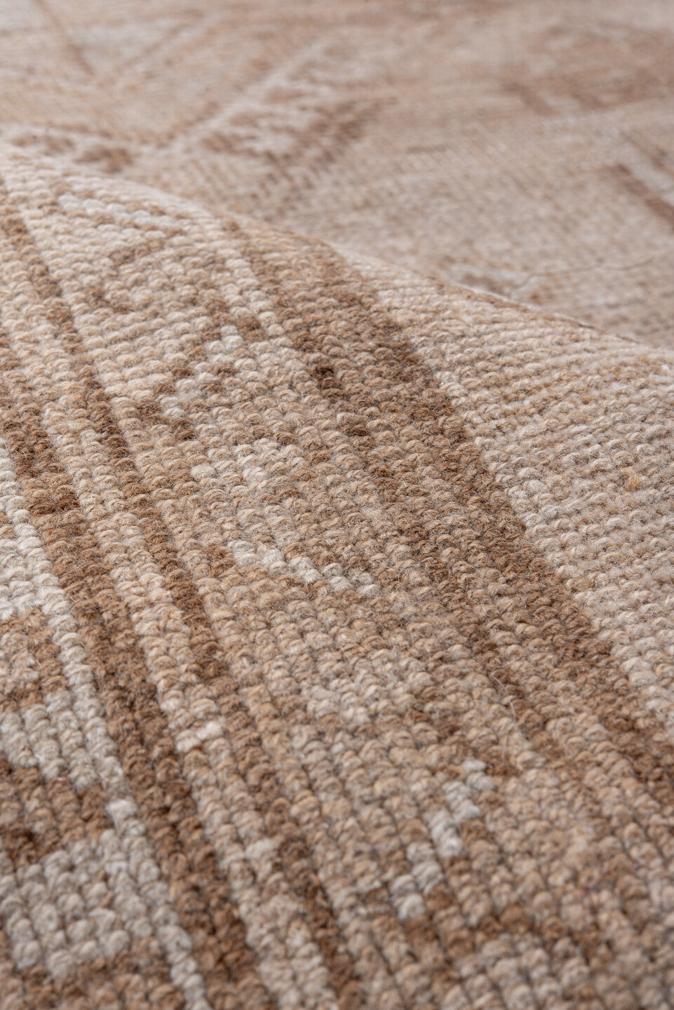 4' x 6' one-of-a-kind handmade vintage Malayer rug. Color palette: ivory, beige, taupe, camel, sand, gray