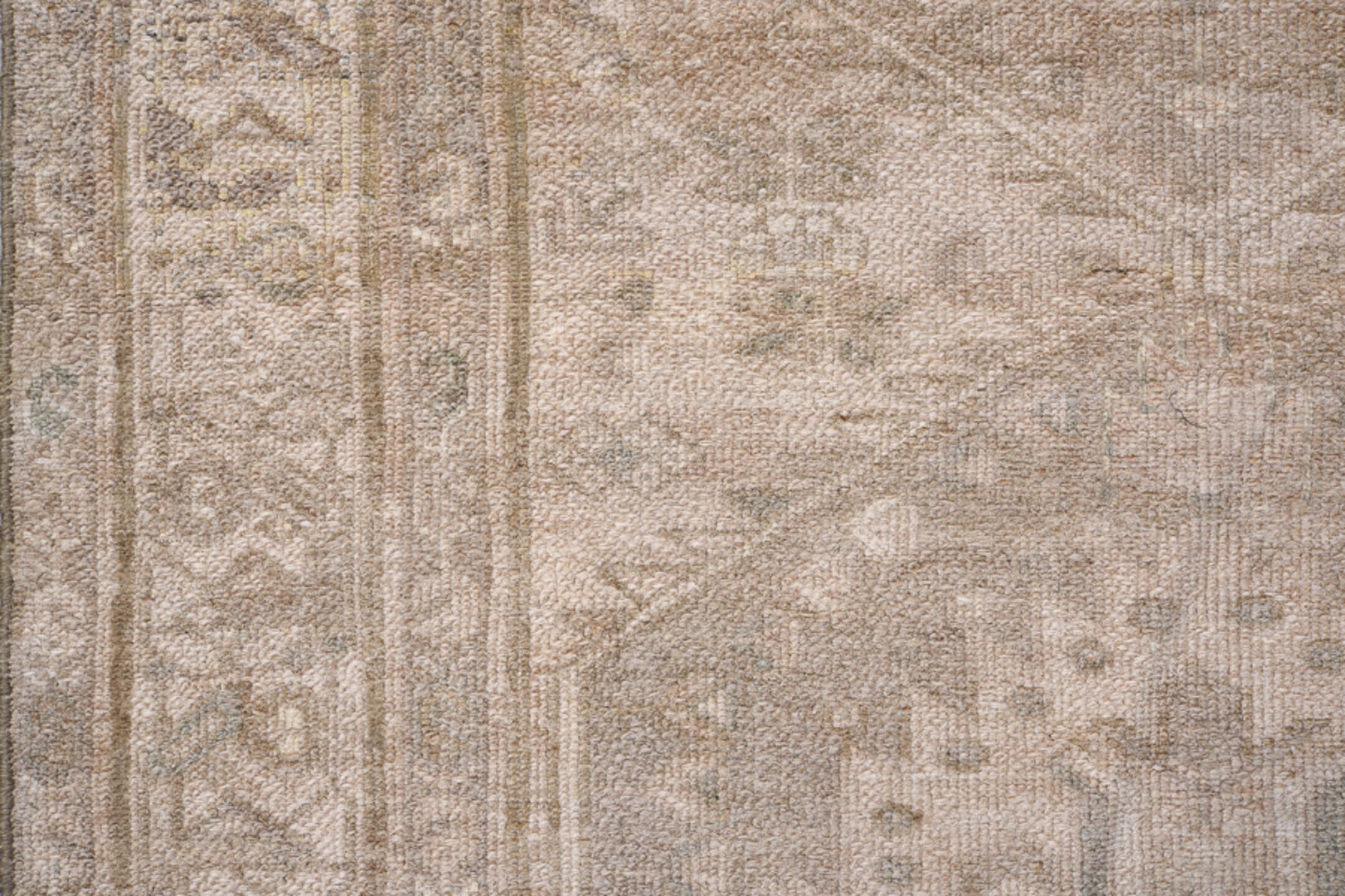 3' x 6' one-of-a-kind handmade antique Hamadan rug. Color palette: beige, taupe, ivory, camel, sand, gray