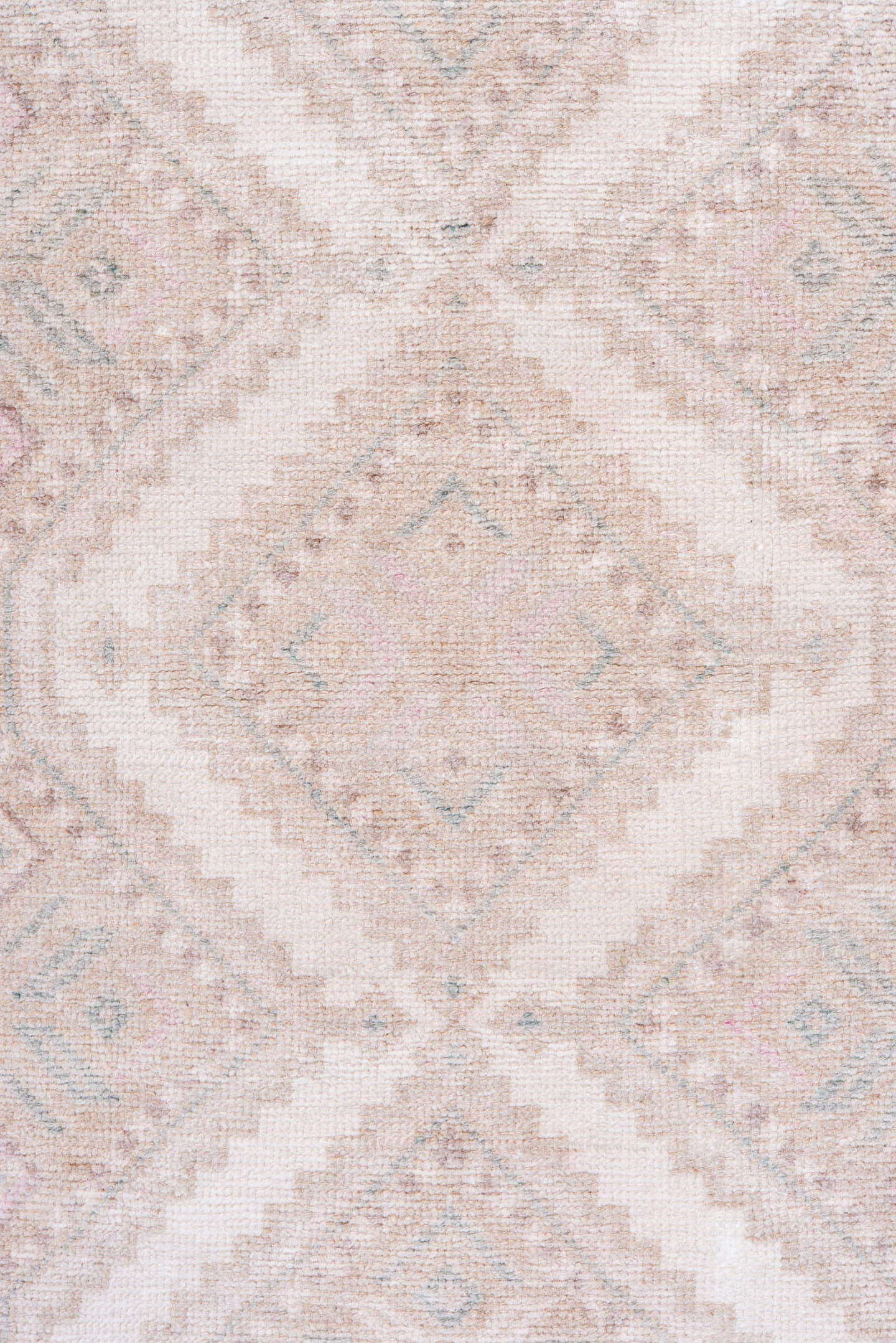 2' x 8' one-of-a-kind handmade antique Hamadan runner rug. Color palette: ivory, blush, taupe, pale blue, sand, pink, beige