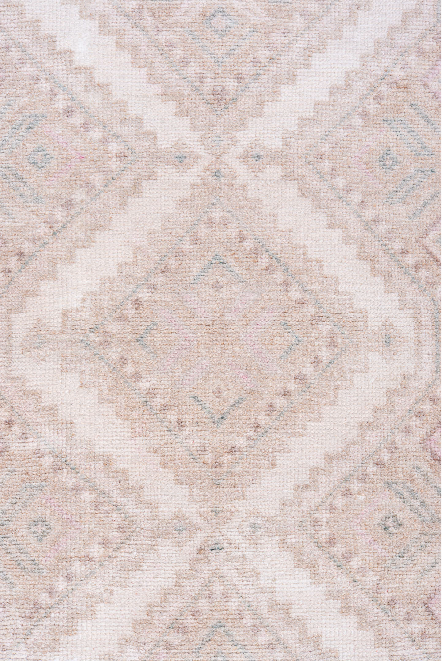 2' x 8' one-of-a-kind handmade antique Hamadan runner rug. Color palette: ivory, blush, taupe, pale blue, sand, pink, beige