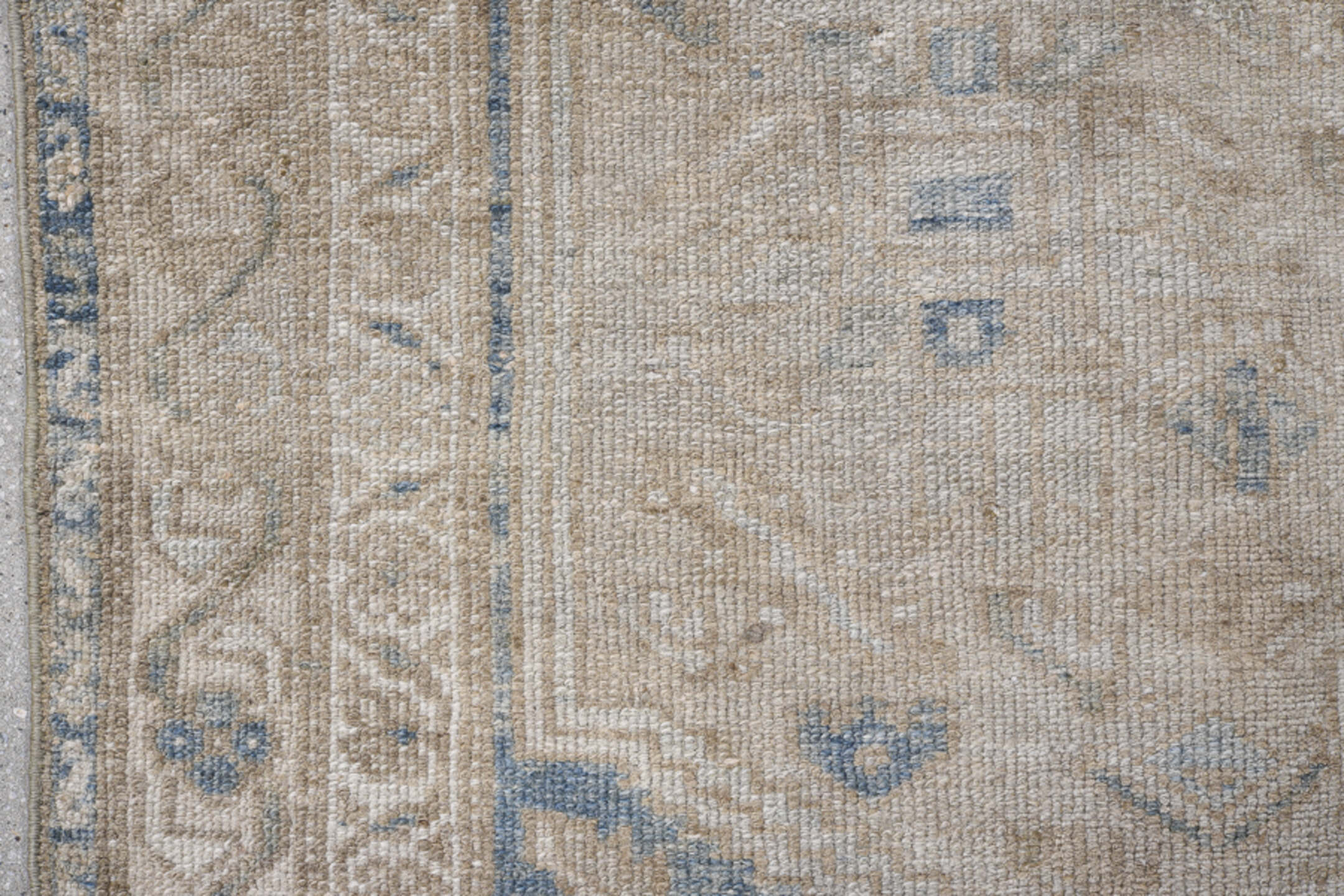 4' x 6' one-of-a-kind handmade antique Malayer small size rug. Color palette: ivory, pale blue, beige, taupe, slate