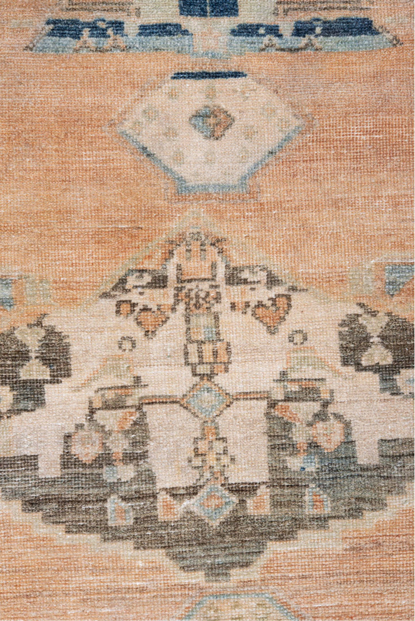 4' x 6' one-of-a-kind handmade vintage Malayer small size rug. Color palette: blue, brown, gray, light slate gray, off-white