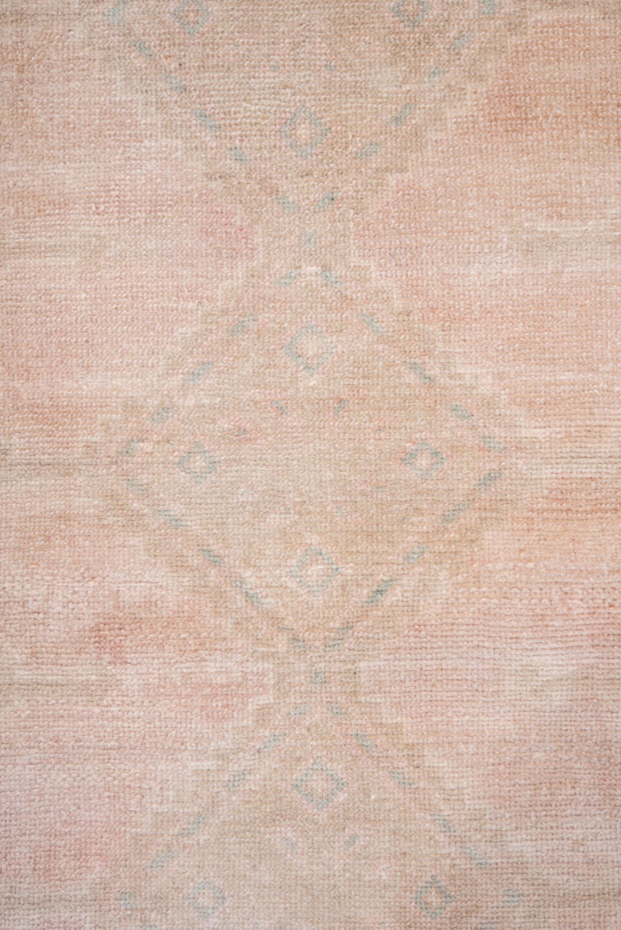 3' x 5' one-of-a-kind handmade vintage Hamadan small size rug. Color palette: blush, ivory, pale aqua, beige, taupe, pink