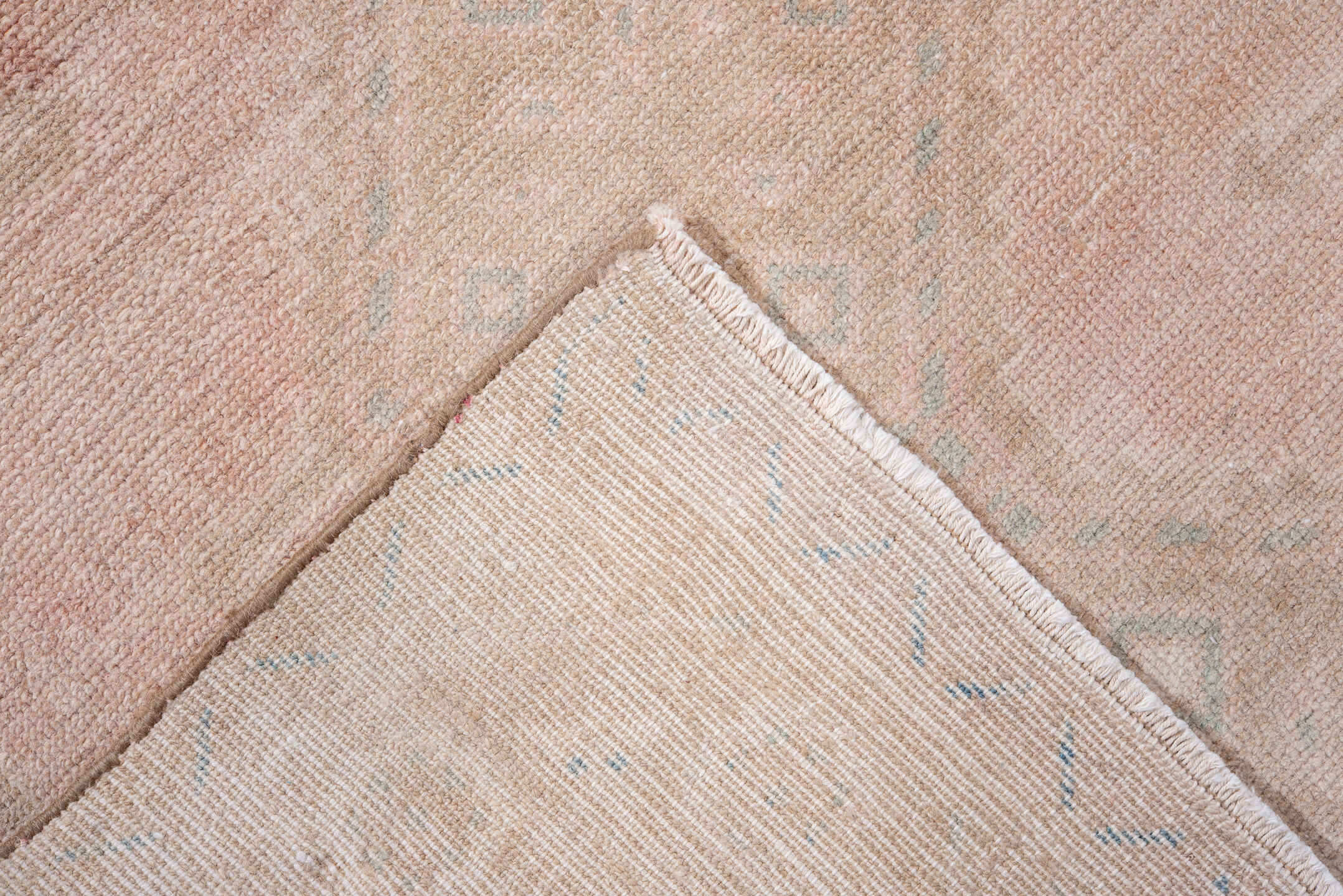 3' x 5' one-of-a-kind handmade vintage Hamadan small size rug. Color palette: blush, ivory, pale aqua, beige, taupe, pink