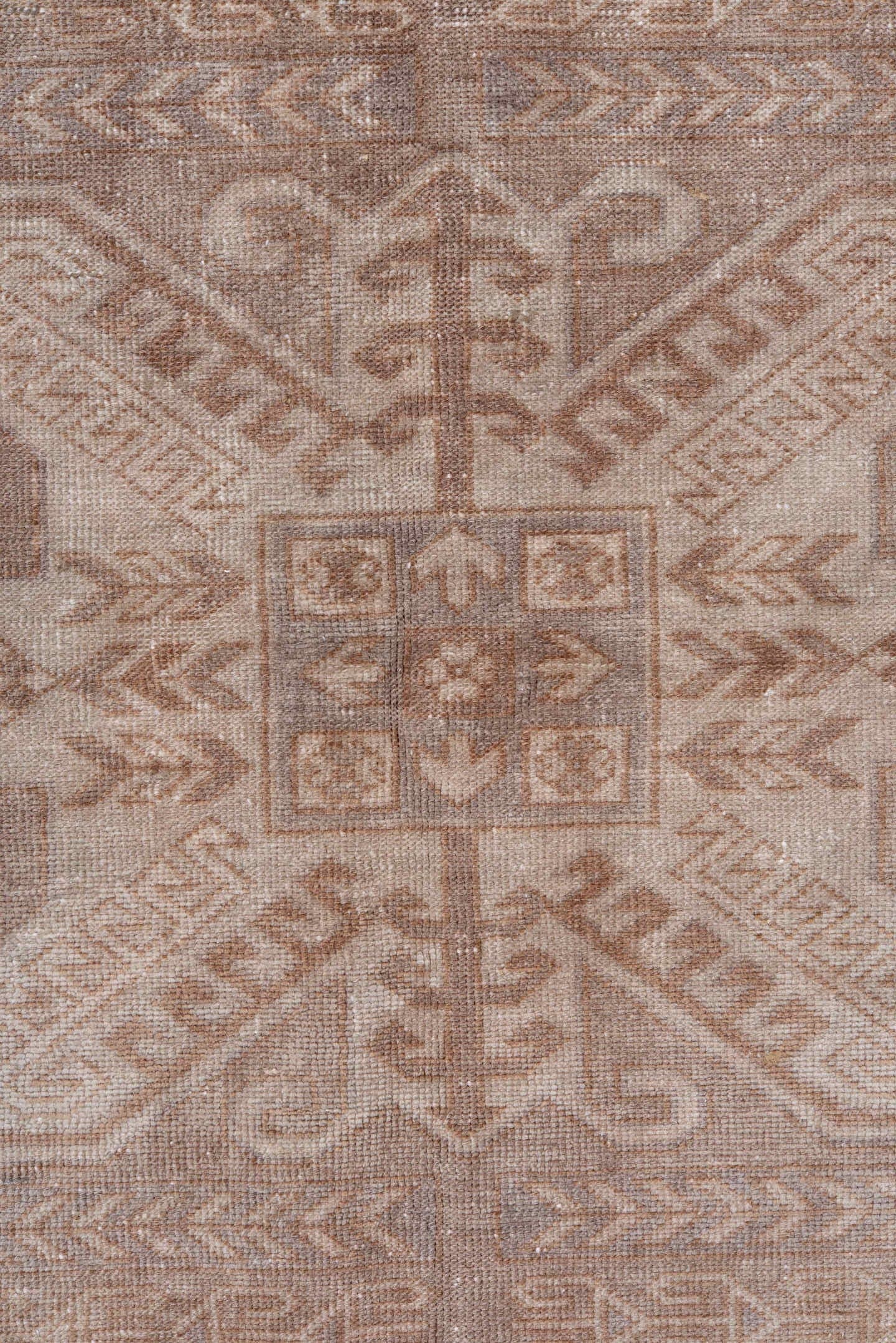 5' x 7' one-of-a-kind handmade antique Sivas rug. Color palette: blush, taupe, ivory, rose, beige, pink, gray, red