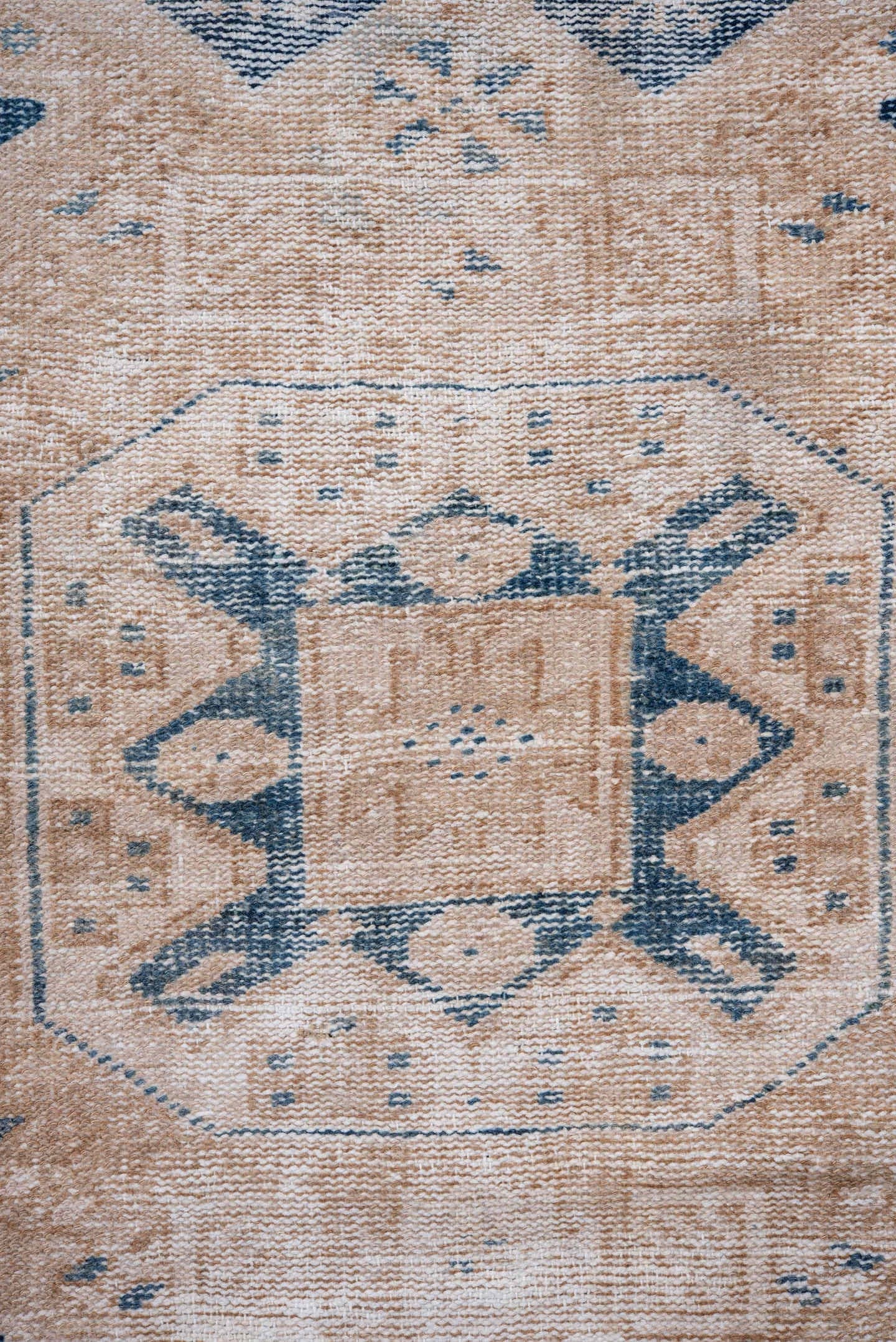 3' x 9' one-of-a-kind handmade vintage Hamadan runner rug. Color palette: ivory, sand, denim_blue, beige, taupe, blue, gray