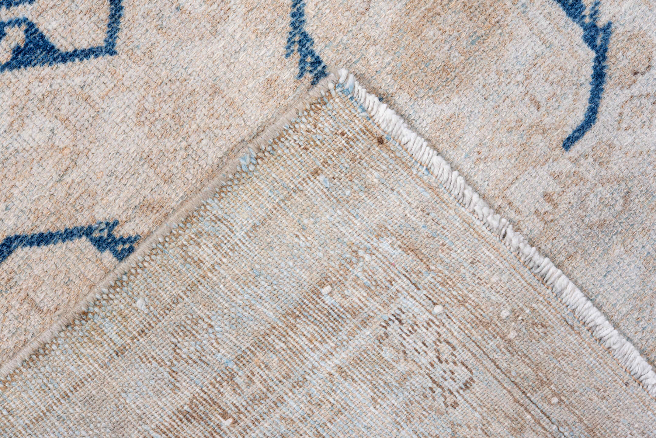 2' x 3' one-of-a-kind handmade antique Malayer small size rug. Color palette: ivory, beige, indigo, cream, taupe, purple