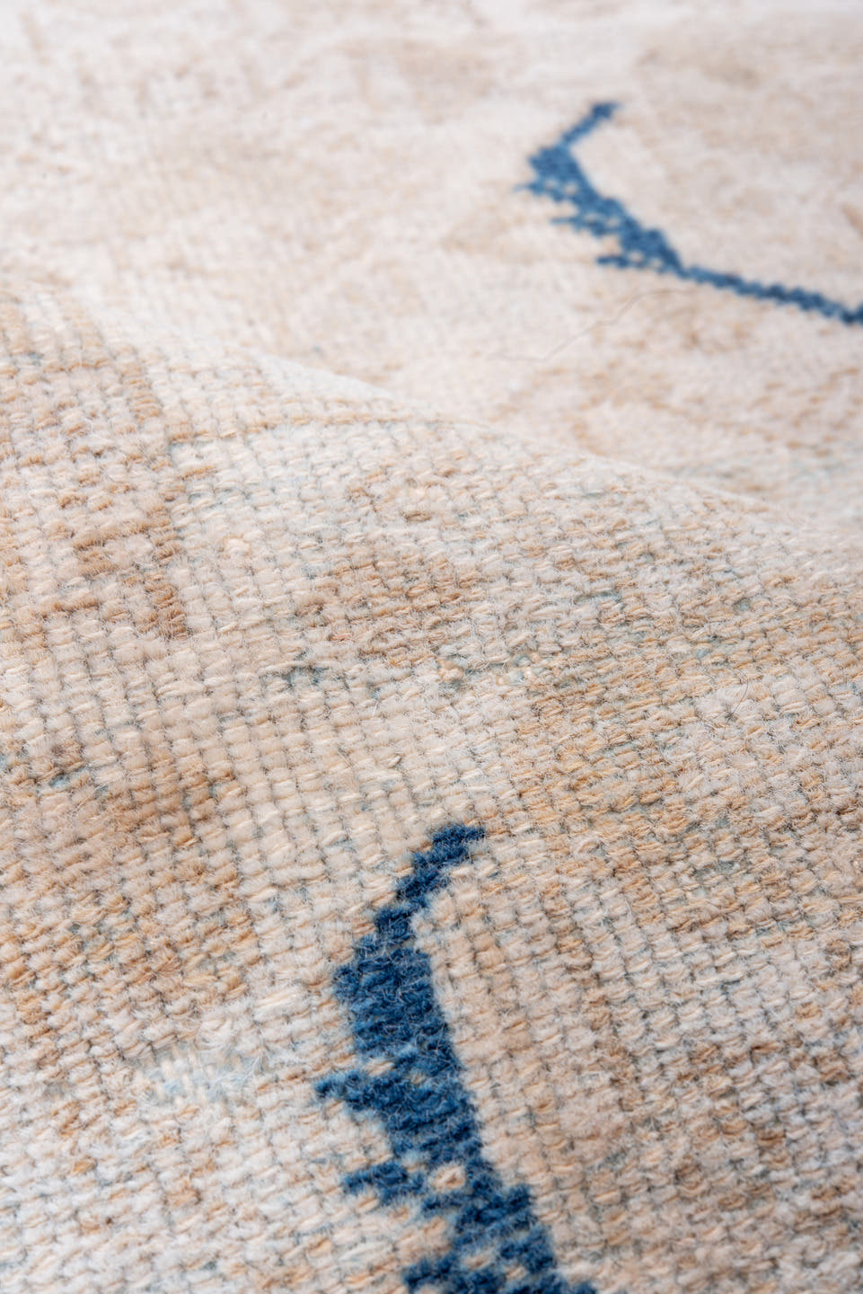 2' x 3' one-of-a-kind handmade antique Malayer small size rug. Color palette: ivory, beige, indigo, cream, taupe, purple