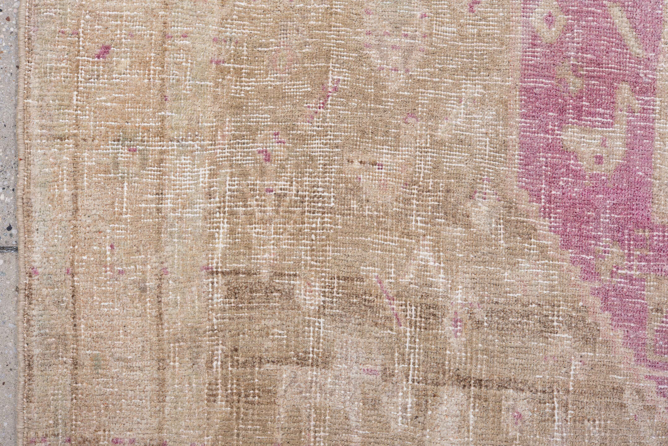 4' x 9' one-of-a-kind handmade antique Bidjar runner rug. Color palette: ivory, beige, blush, taupe, pink, pale blue, gray