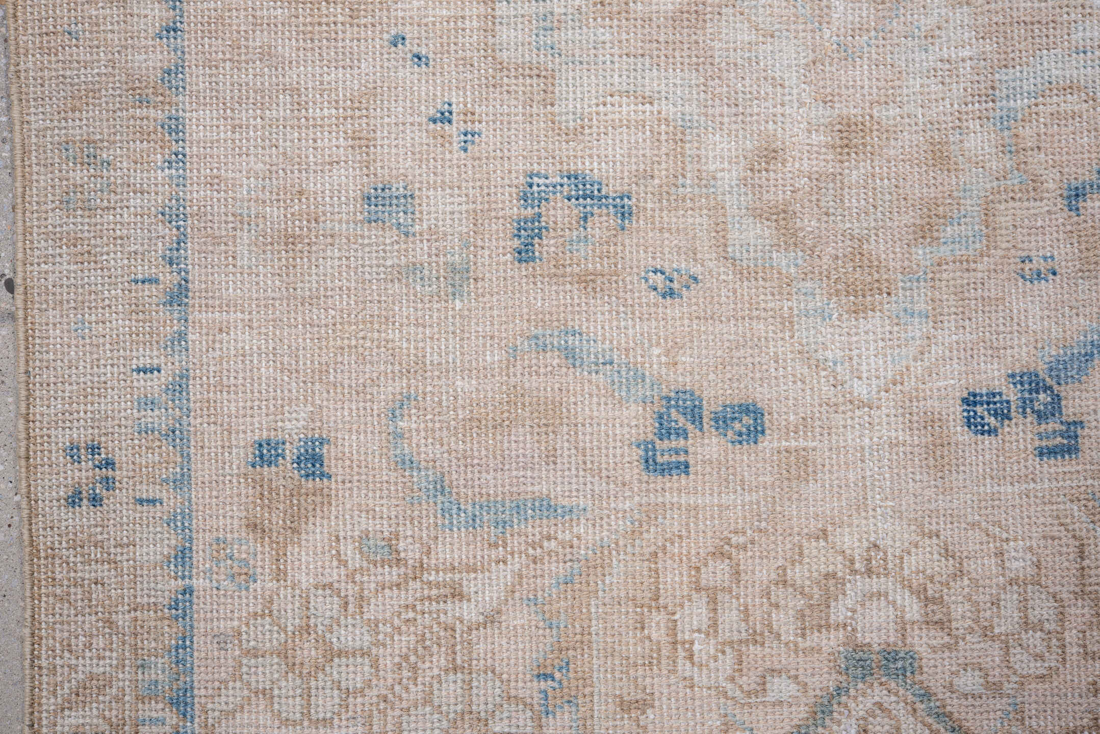 2' x 10' one-of-a-kind handmade vintage Sarab runner rug. Color palette: ivory, beige, sky_blue, taupe, camel, light blue