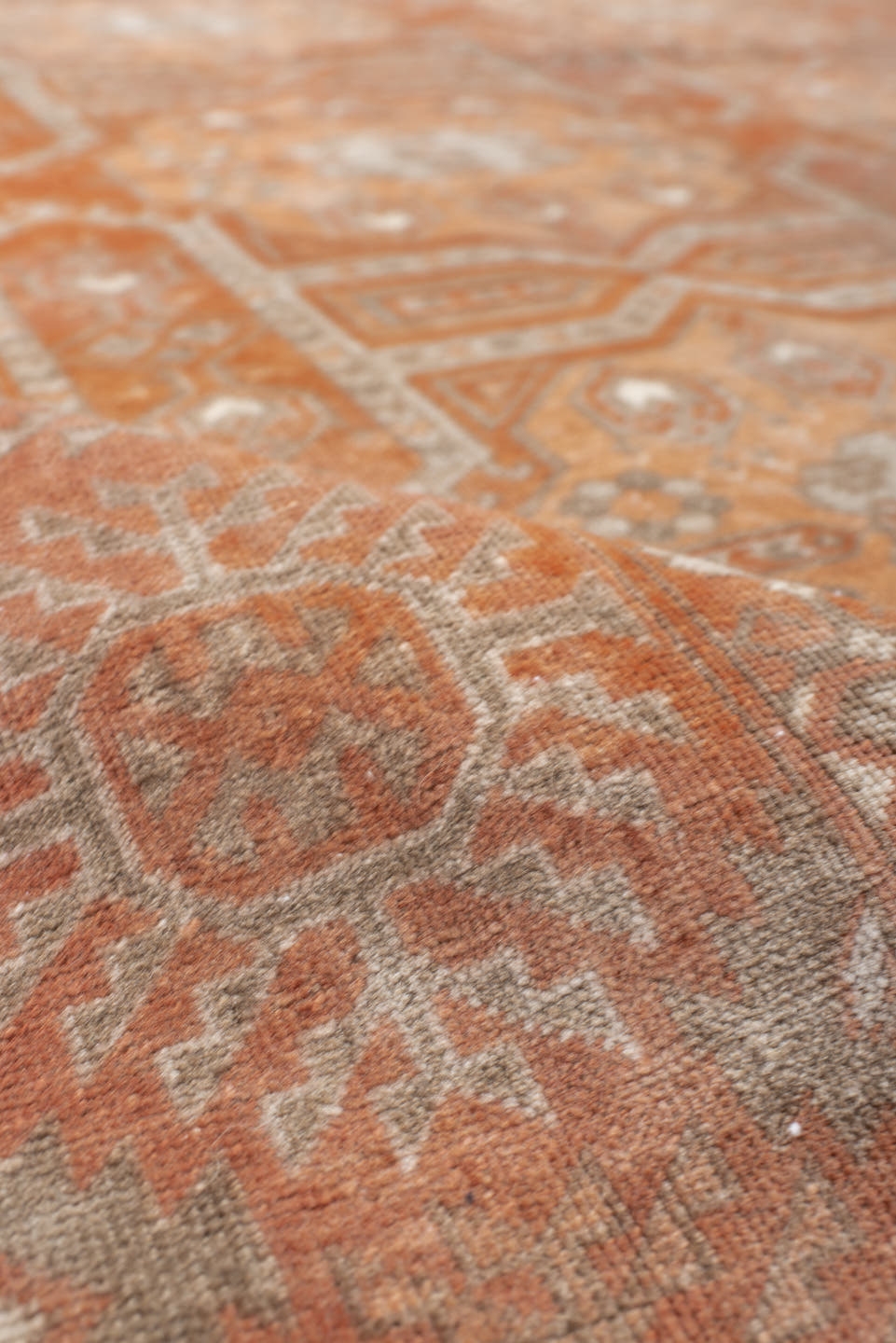 5' x 8' one-of-a-kind handmade antique Bokara medium size rug. Color palette: terra cotta, ivory, taupe, camel, sage