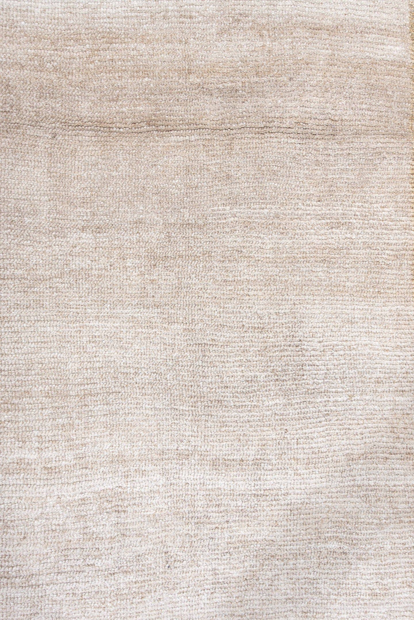4' x 8' one-of-a-kind handmade antique Gabbe runner rug. Color palette: ivory, cream, beige, tan, camel