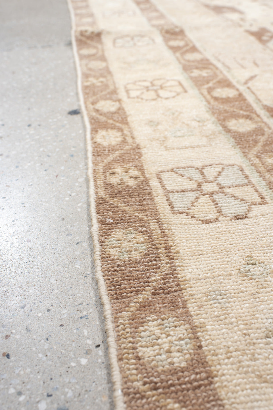 4' x 7' one-of-a-kind handmade antique Malayer medium size rug. Color palette: ivory, rose, sky blue, taupe, camel, tan