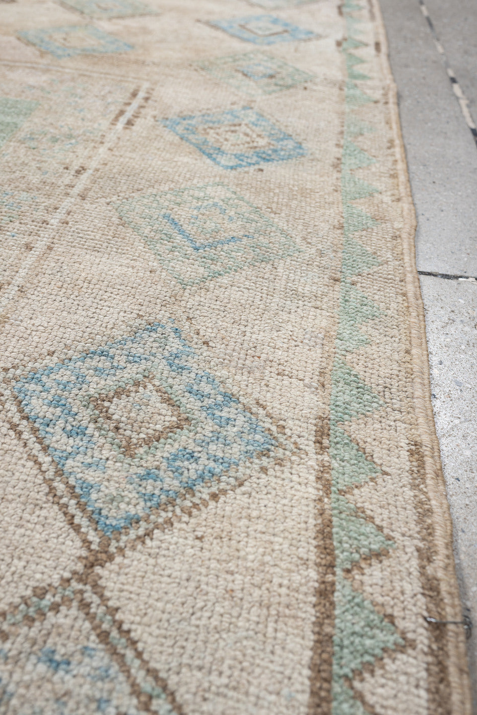 8' x 10' one-of-a-kind handmade antique Tabriz large size rug. Color palette: pale blue, ivory, blush, taupe, muted rust