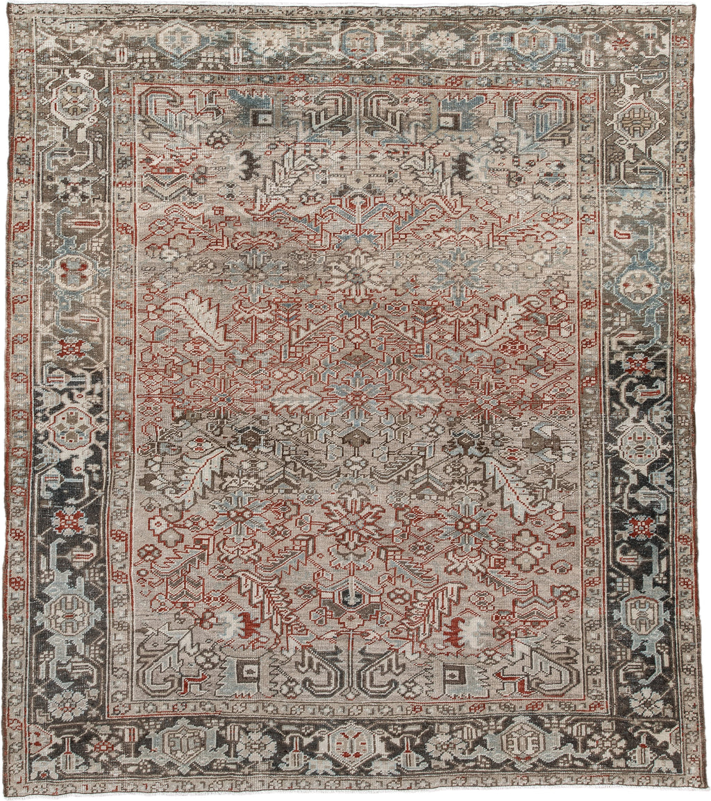 Antique Heriz Area Rug 7x9, Ivory | Rug Styling