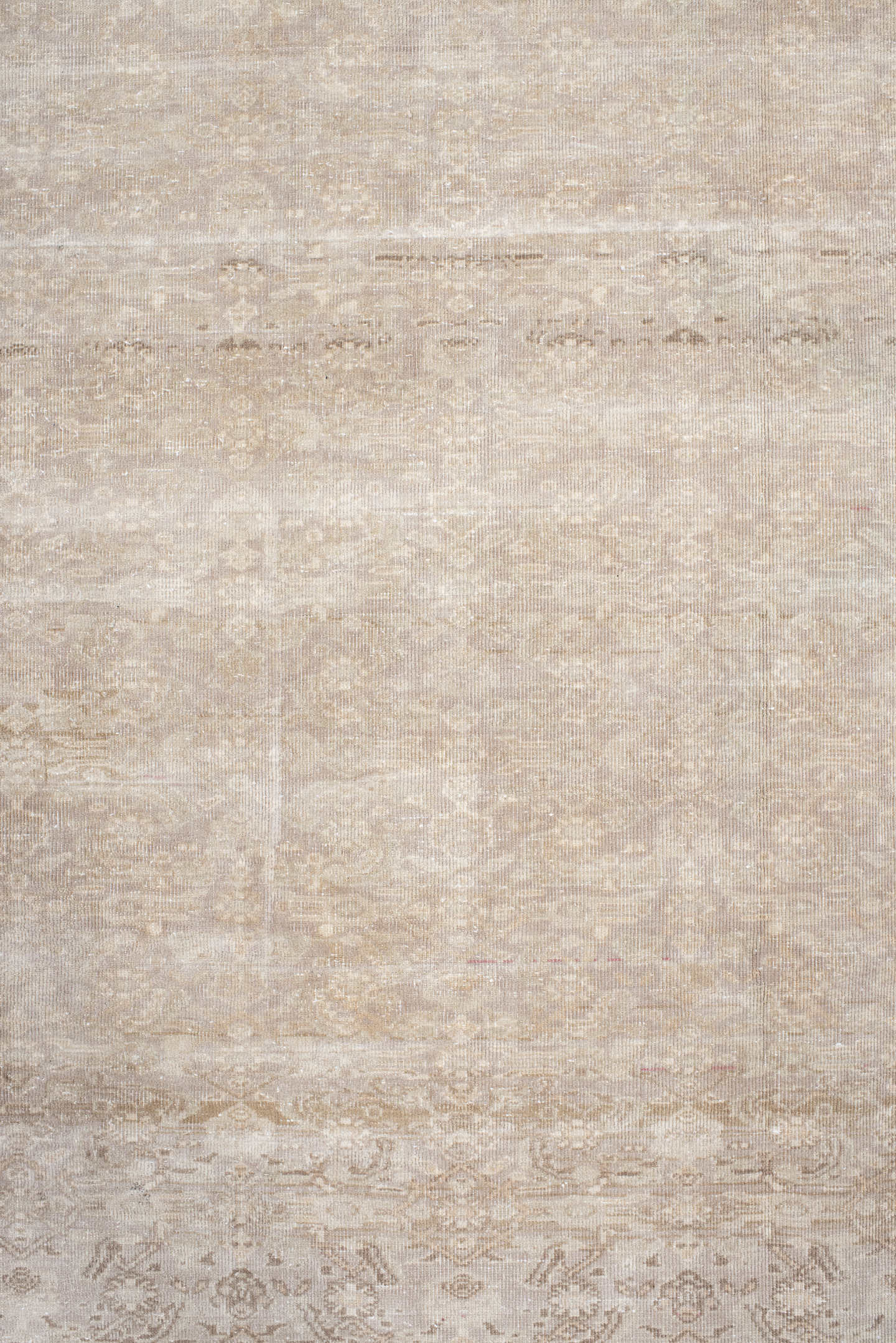 6' x 10' one-of-a-kind handmade antique Sivas large size rug. Color palette: ivory, beige, blush, taupe, rose, sand, pink