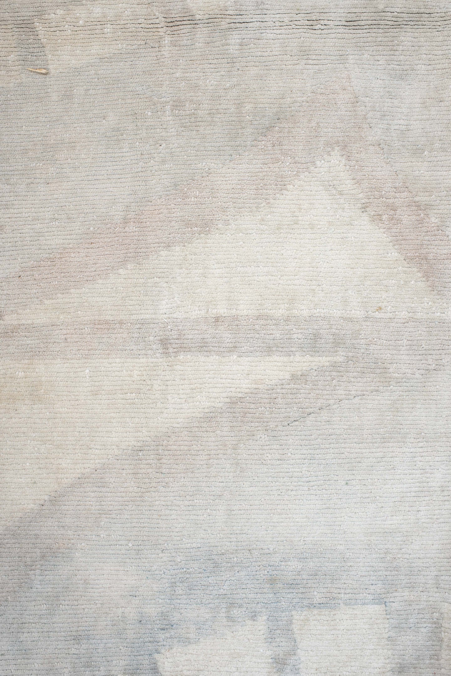 8' x 10' one-of-a-kind handmade vintage Tibetan large size rug. Color palette: ivory, pale gray, taupe, blush, charcoal