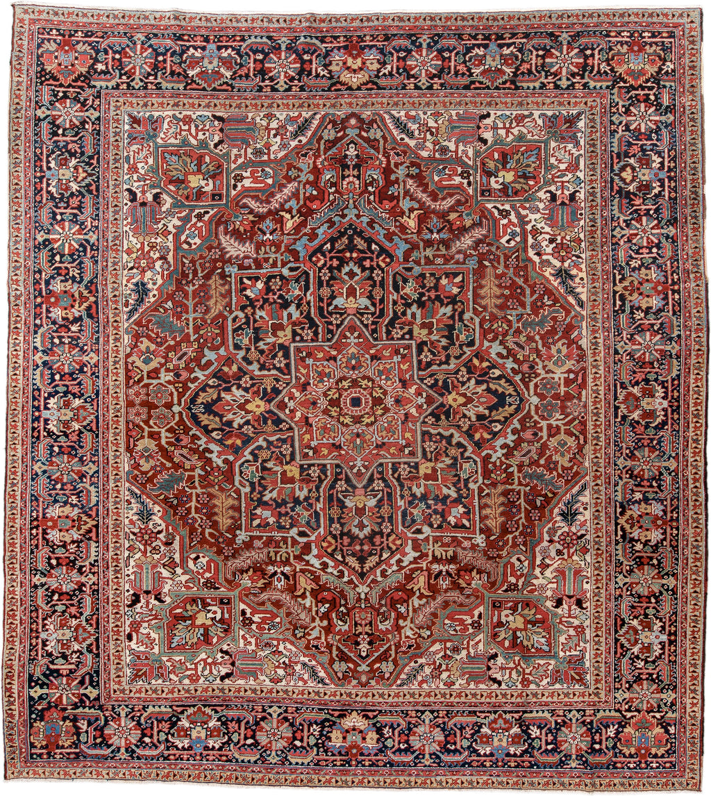 Heriz Area Rug Antique Heriz Area Rug (10' x 11')