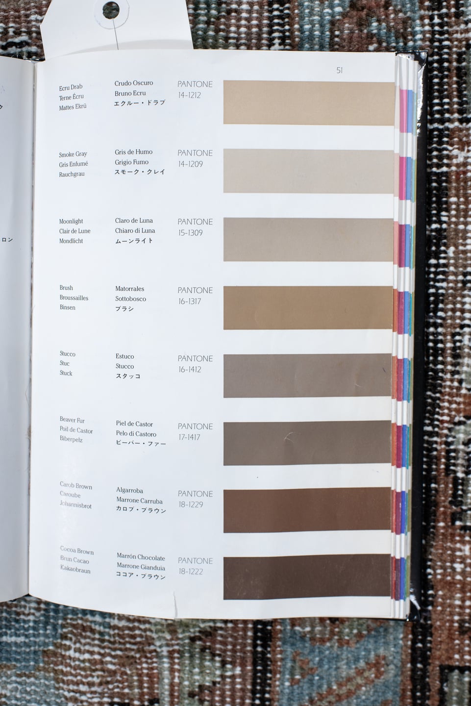 7' x 10' one-of-a-kind handmade vintage Mahal large size rug. Color palette: ivory, light blue, taupe, rust, brown, camel