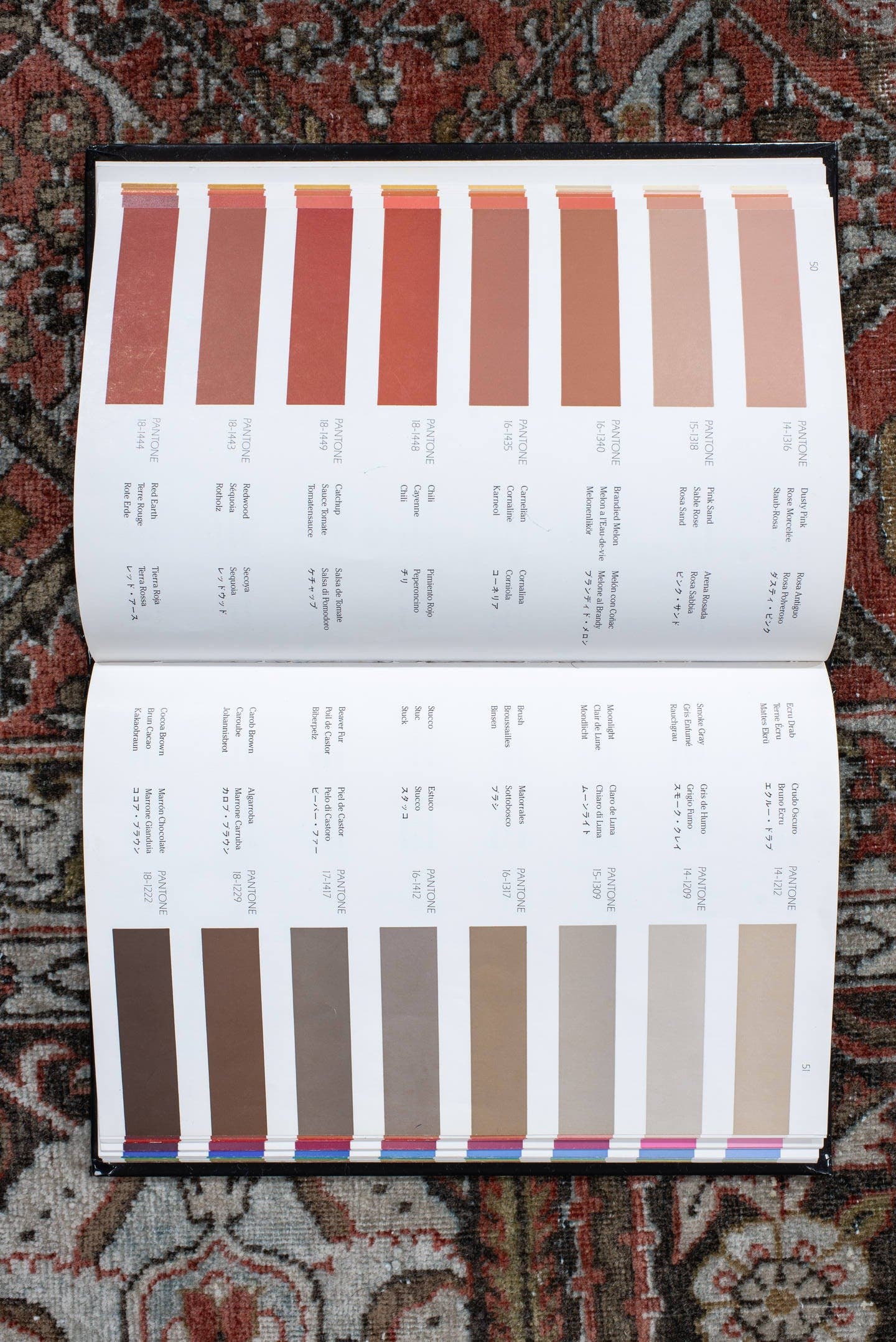 8' x 11' one-of-a-kind handmade antique Joshegan large size rug. Color palette: rust, ivory, slate, brown, gold, camel