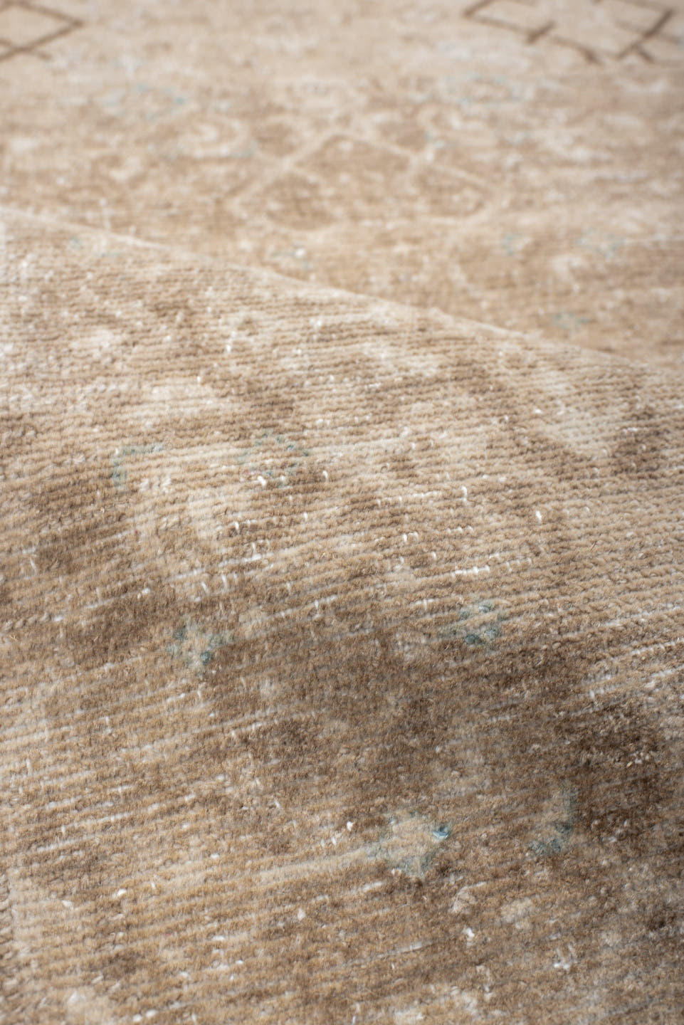 2' x 8' one-of-a-kind handmade antique Malayer runner rug. Color palette: camel, ivory, taupe, brown, pale blue, beige, gray