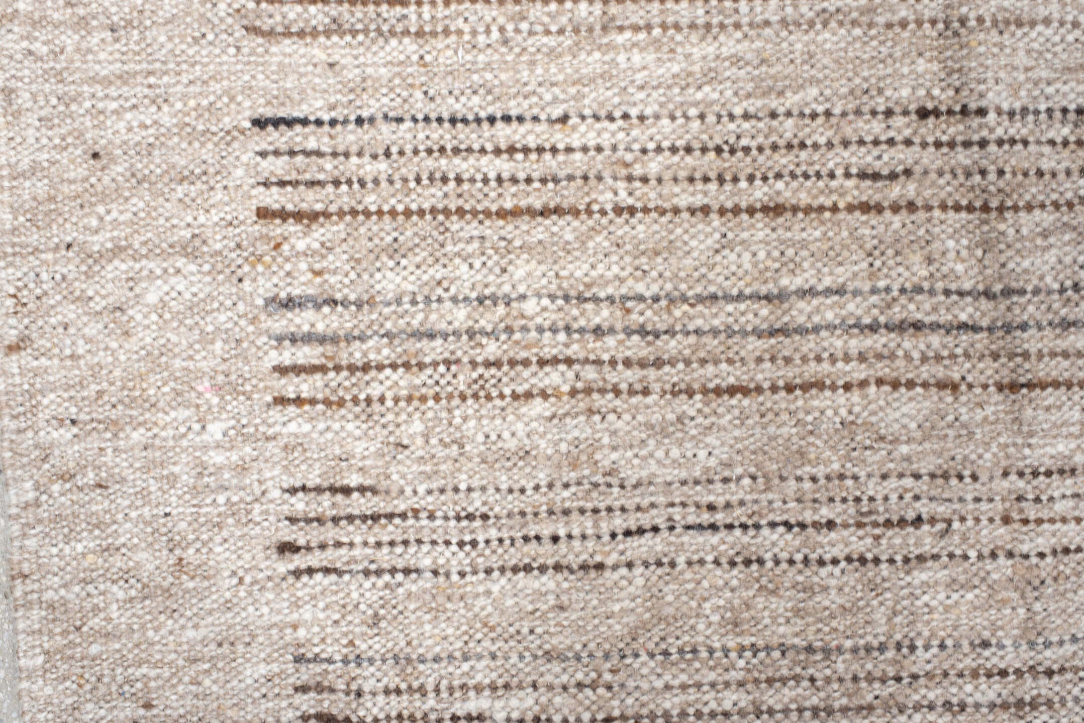 9' x 11' one-of-a-kind handmade vintage Kilim large size rug. Color palette: ivory, taupe, brown, camel, beige, gray