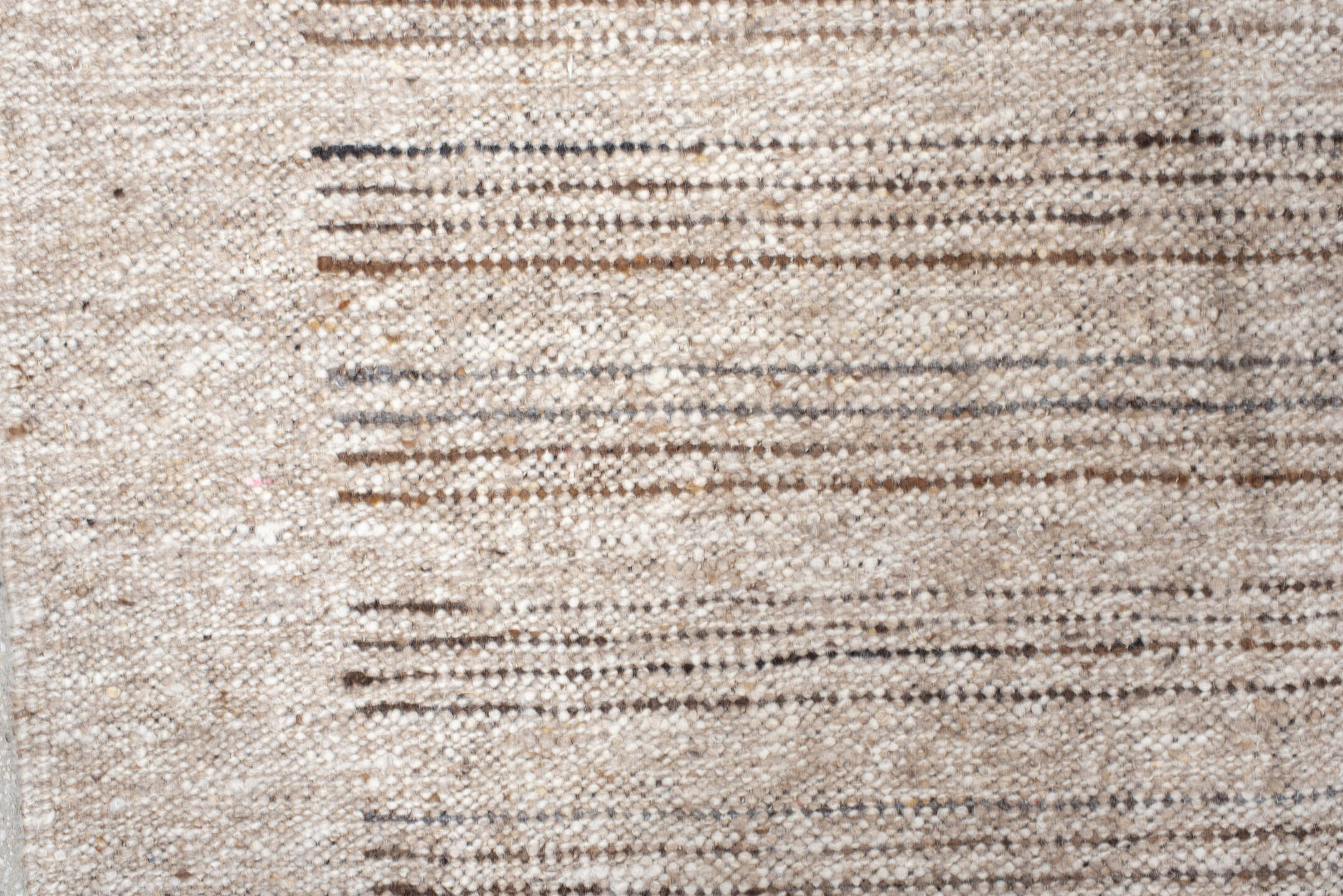 9' x 11' one-of-a-kind handmade vintage Kilim large size rug. Color palette: ivory, taupe, brown, camel, beige, gray