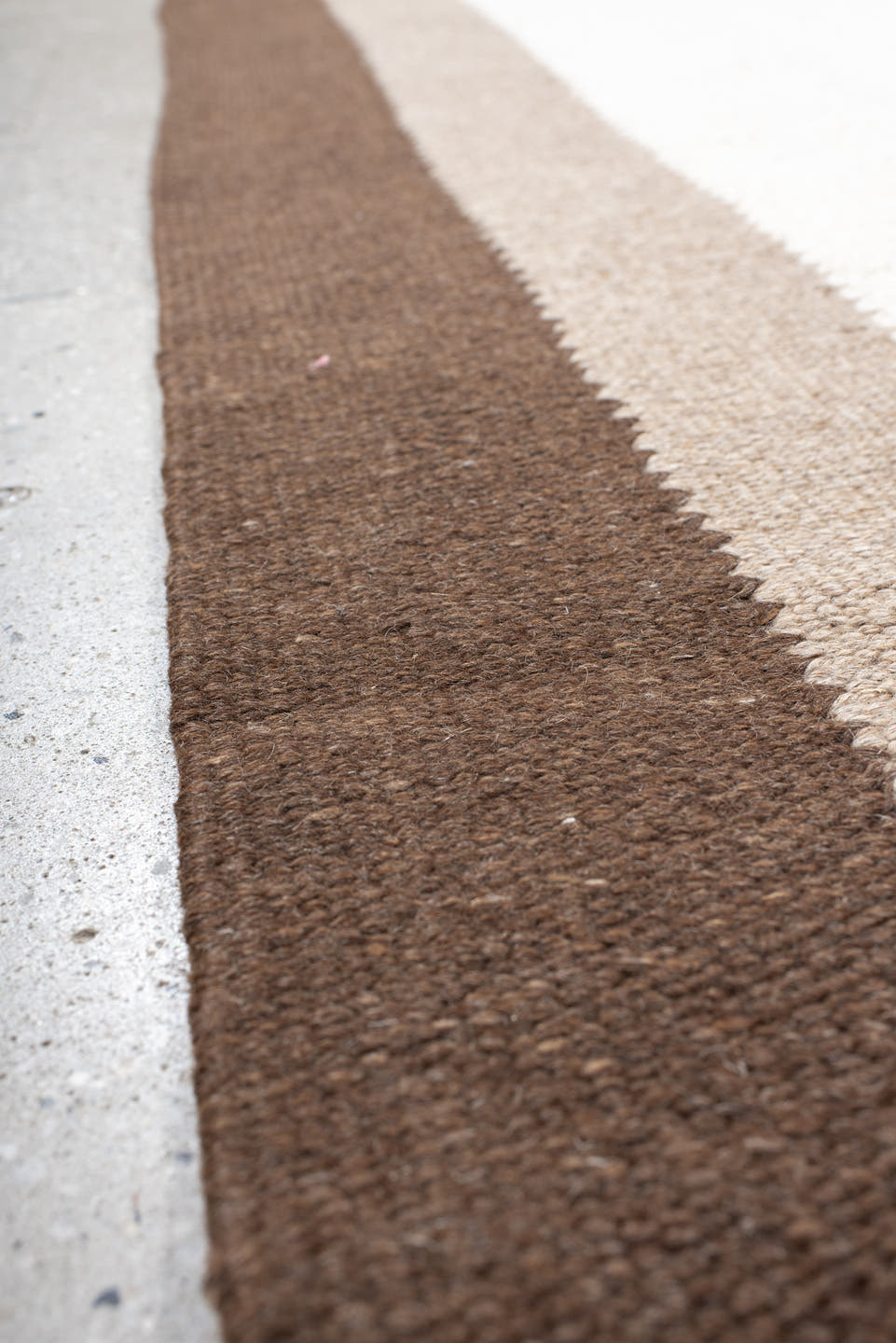 8' x 9' one-of-a-kind handmade vintage Kilim rug. Color palette: ivory, brown, taupe, cream, beige, gray