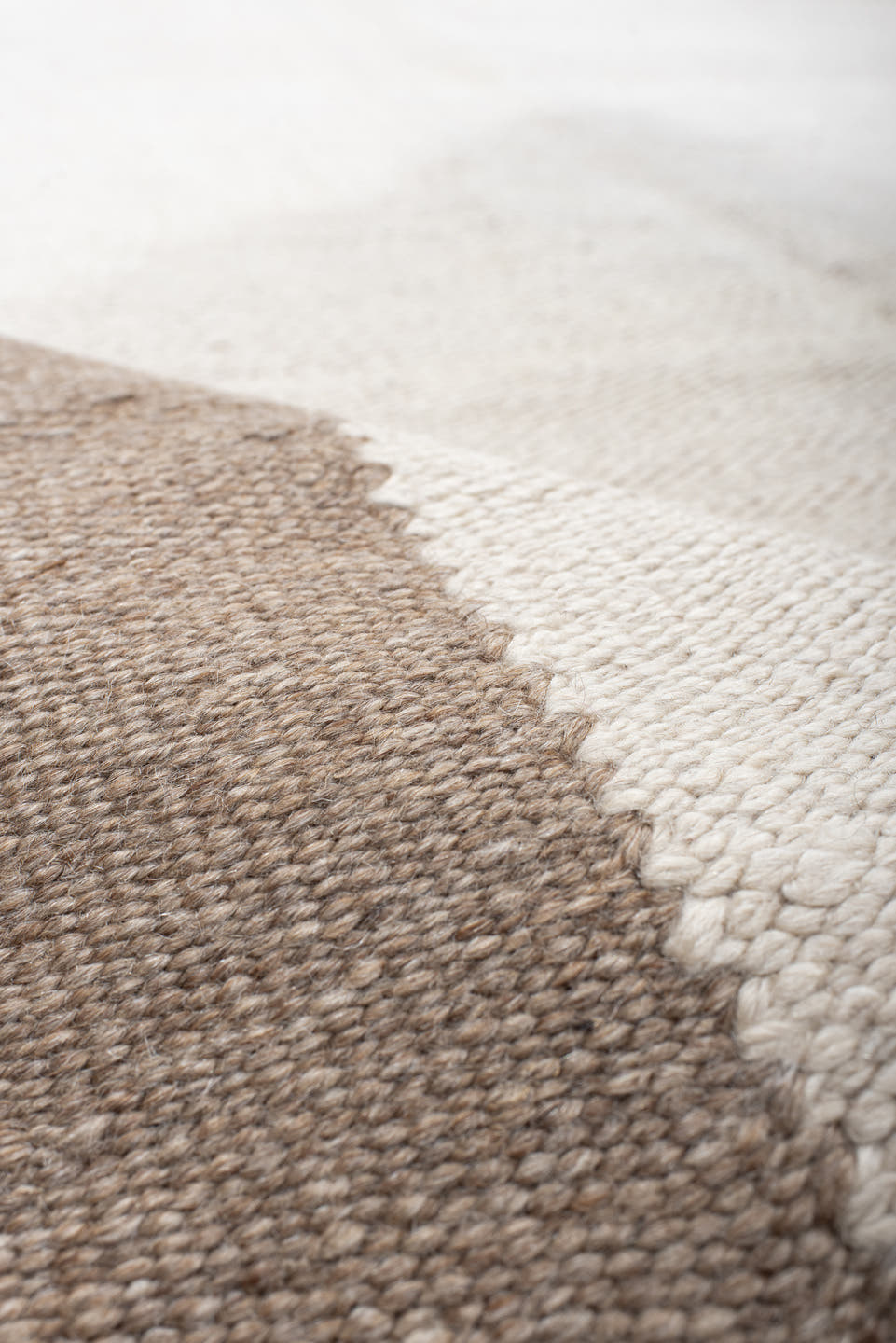 8' x 9' one-of-a-kind handmade vintage Kilim rug. Color palette: ivory, brown, taupe, cream, beige, gray