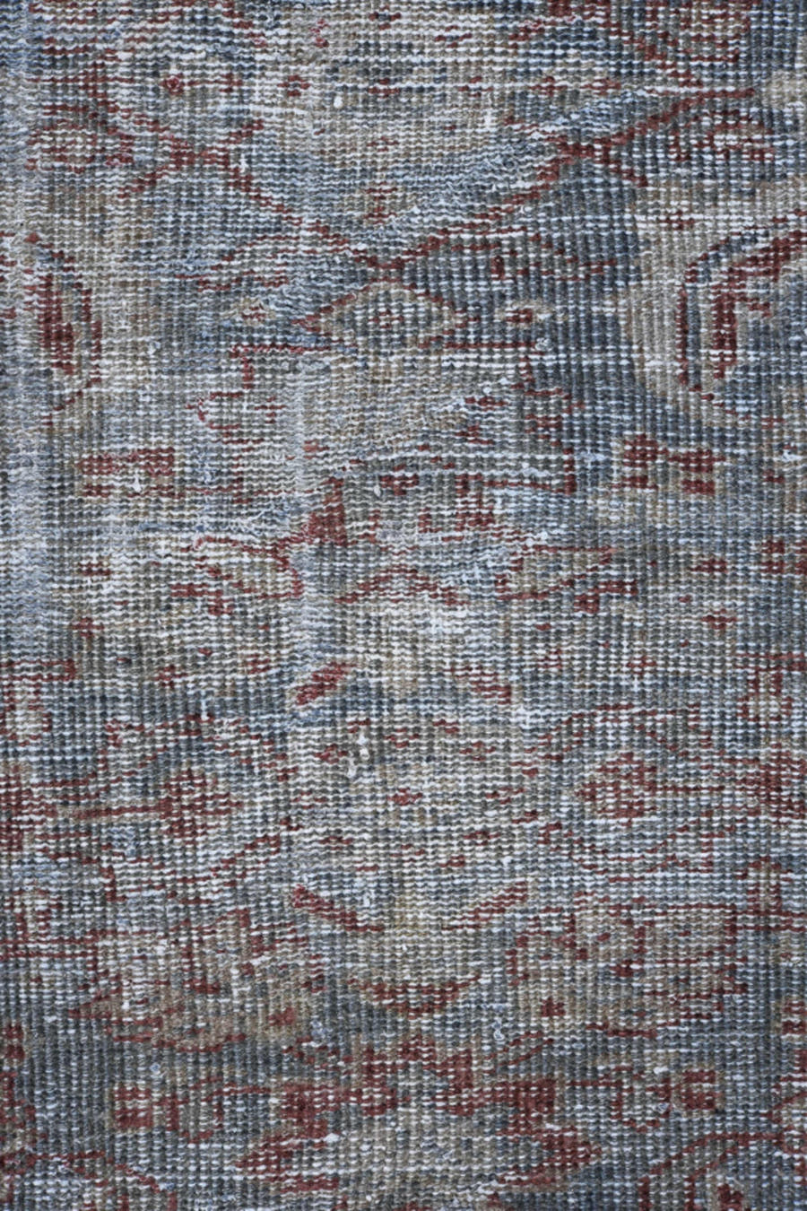 8' x 12' one-of-a-kind handmade vintage Malayer large size rug. Color palette: silver, gray, rose, burgundy, ivory, taupe