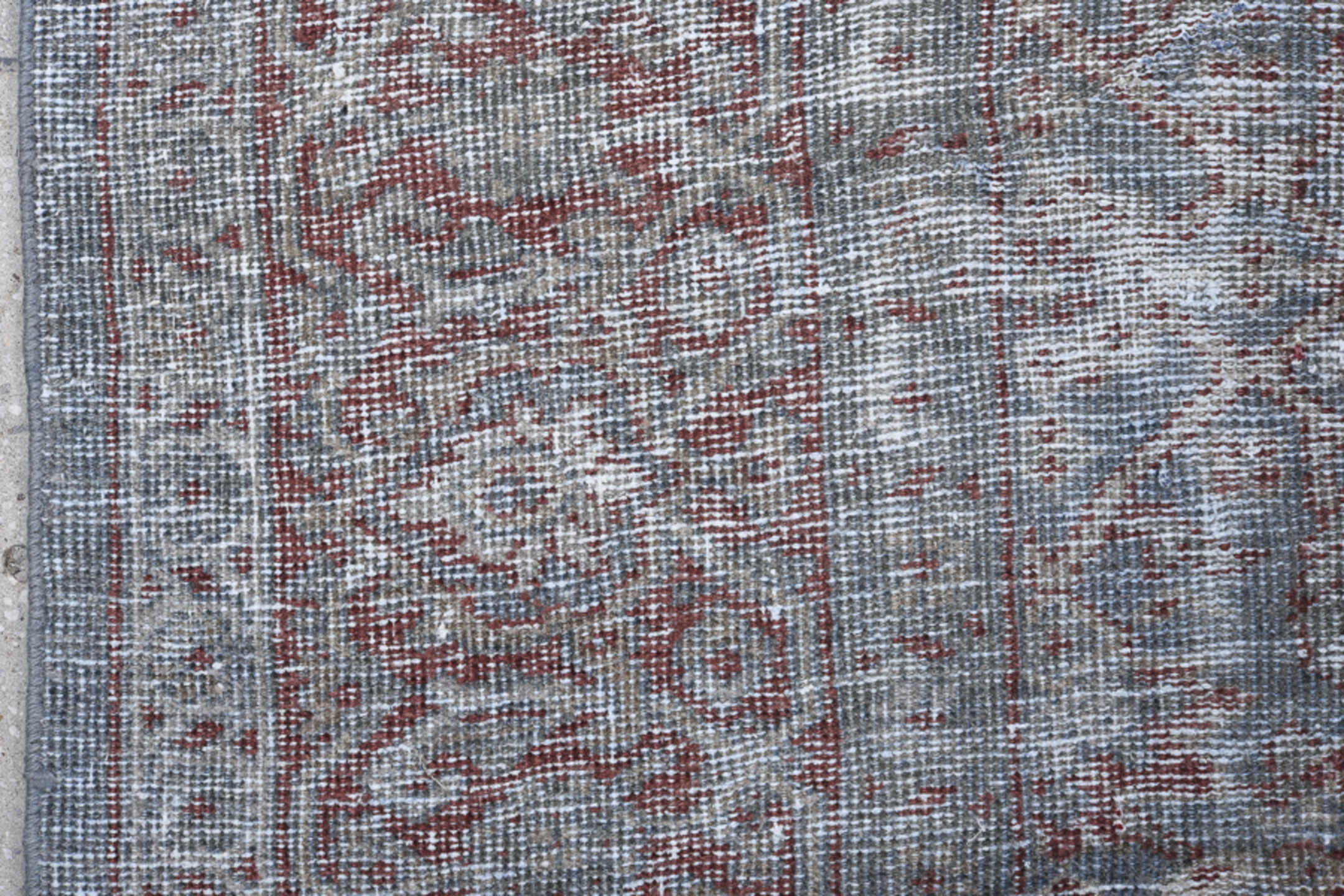 8' x 12' one-of-a-kind handmade vintage Malayer large size rug. Color palette: silver, gray, rose, burgundy, ivory, taupe