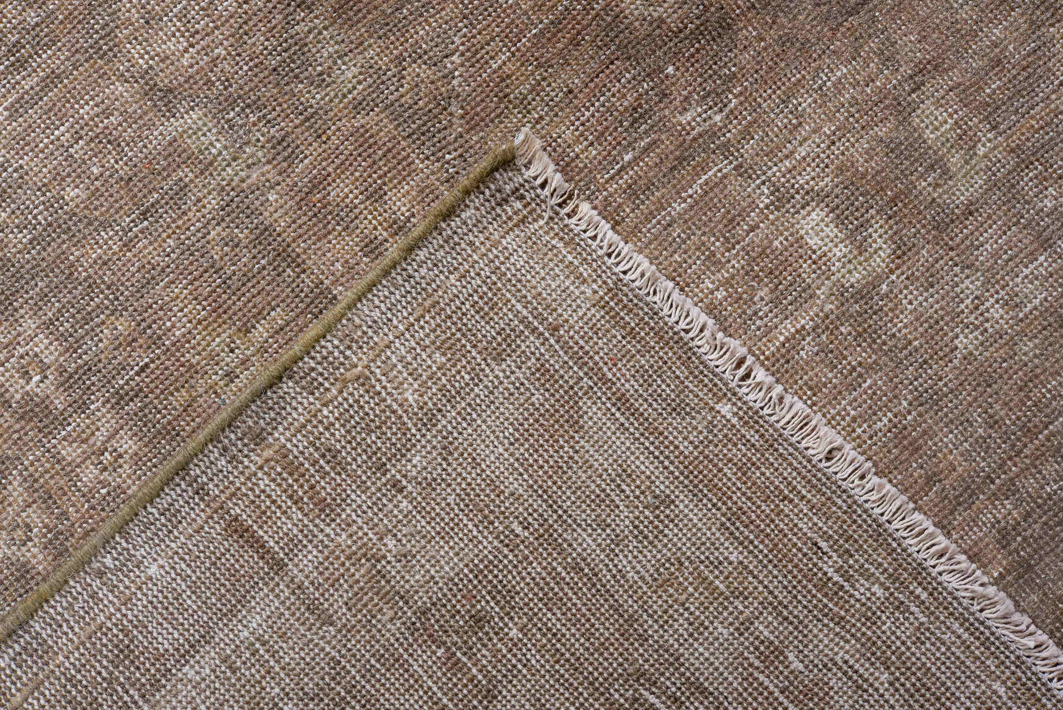 2' x 2' one-of-a-kind handmade vintage  small size rug. Color palette: pink, gray, light gray, brown, off-white, dim gray